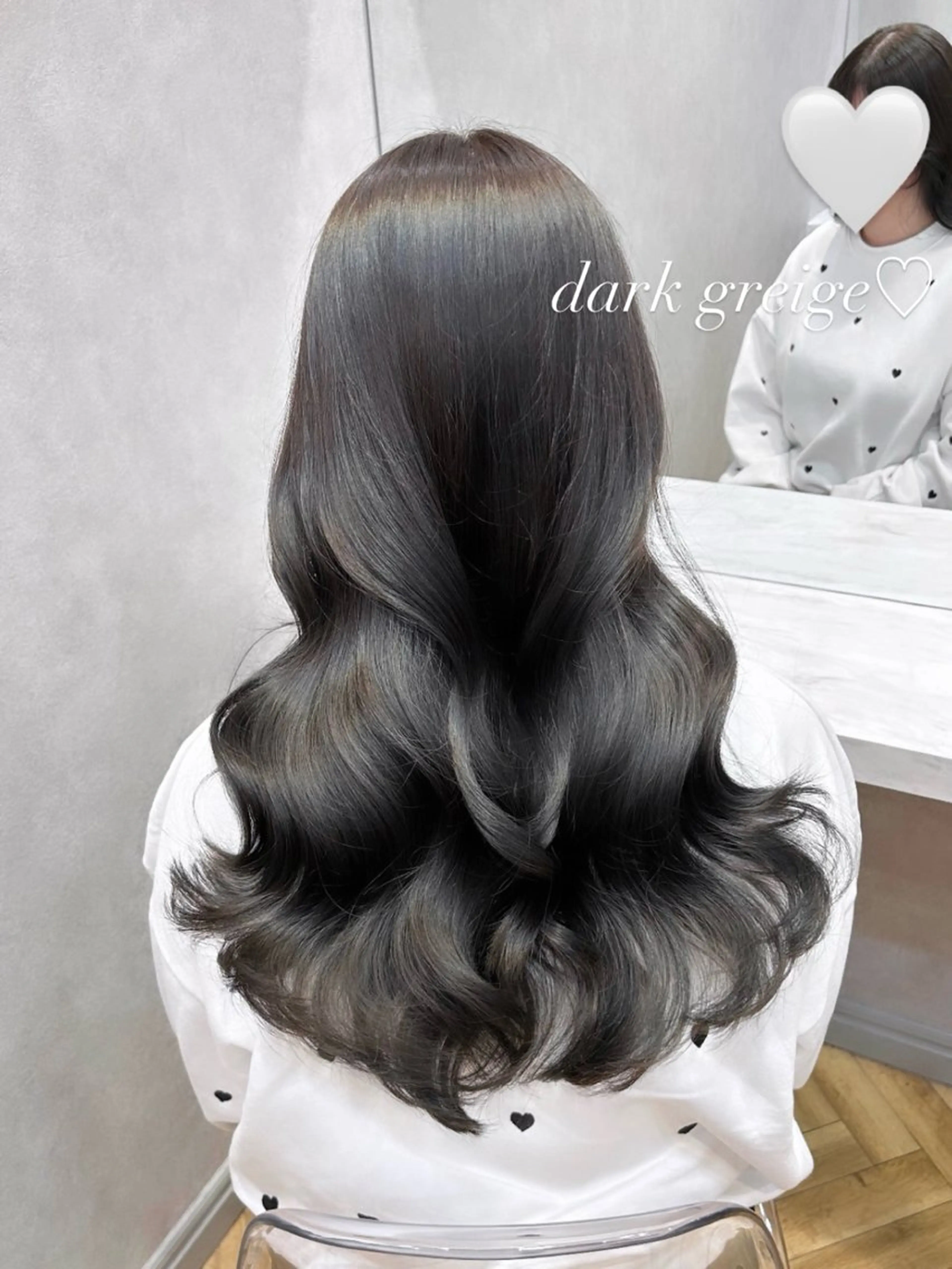 ロング カラー グレージュ ヘアカラー トリートメント 🩷韓国ヘア/レイヤ ー🩷Maikaのヘアスタイル