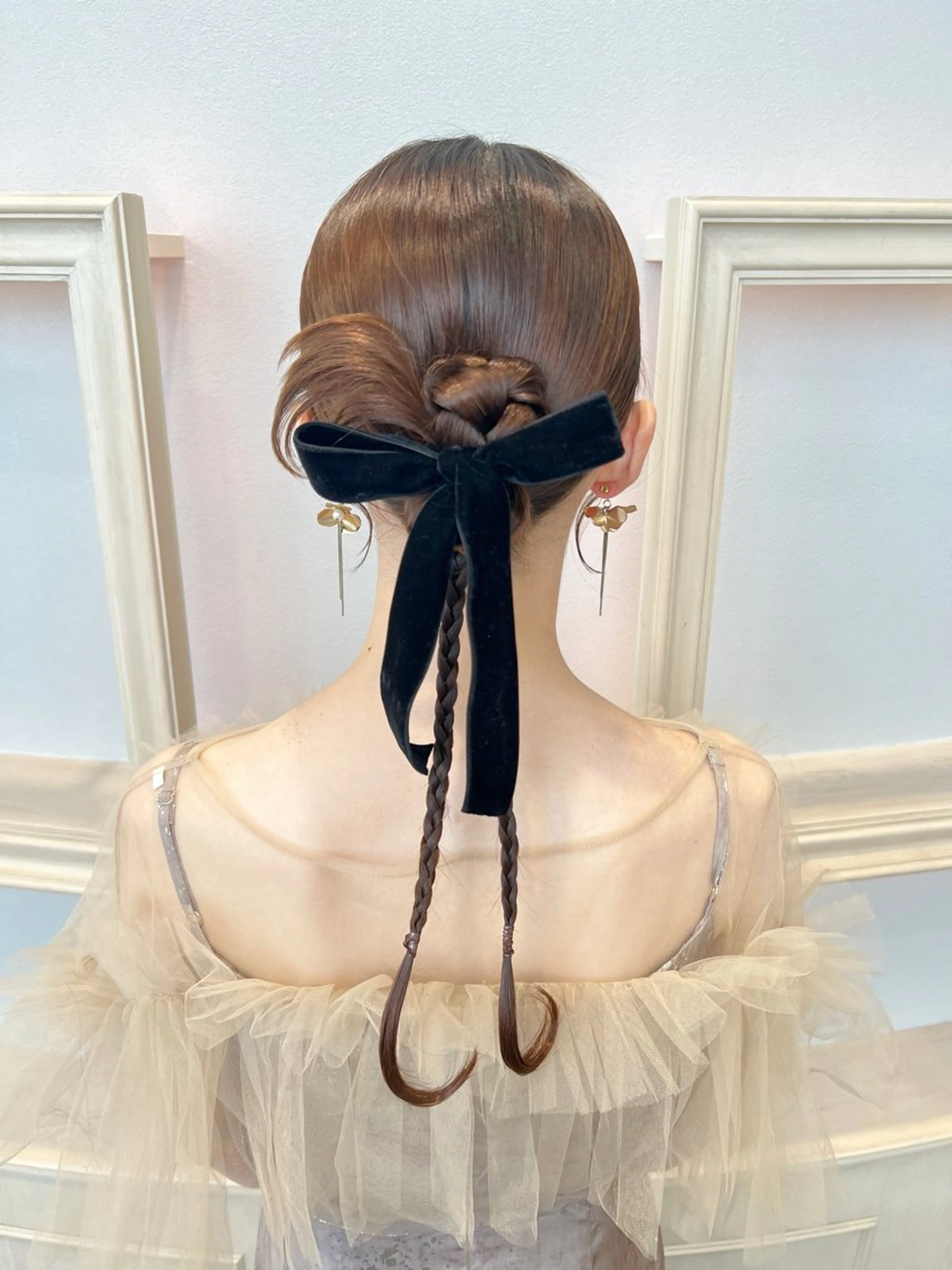 ロング ヘアアレンジ ヘアセット 馴染ませNo.1🧃 エクステ・アレンジのヘアスタイル