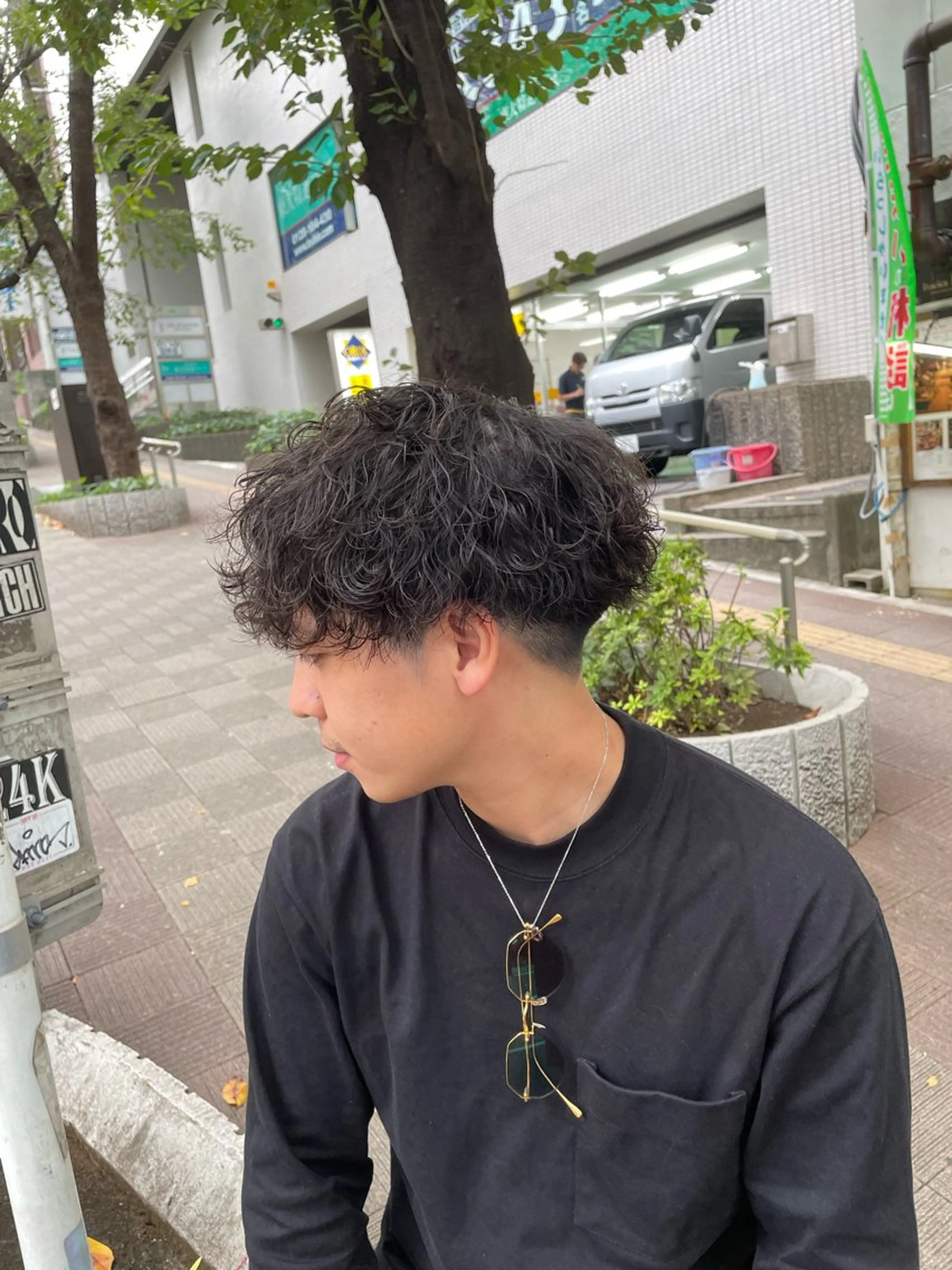 パーマ メンズ メンズパーマ 波巻きパーマ Le'a所属・渋谷/フェード/ 國分 翔のヘアスタイル