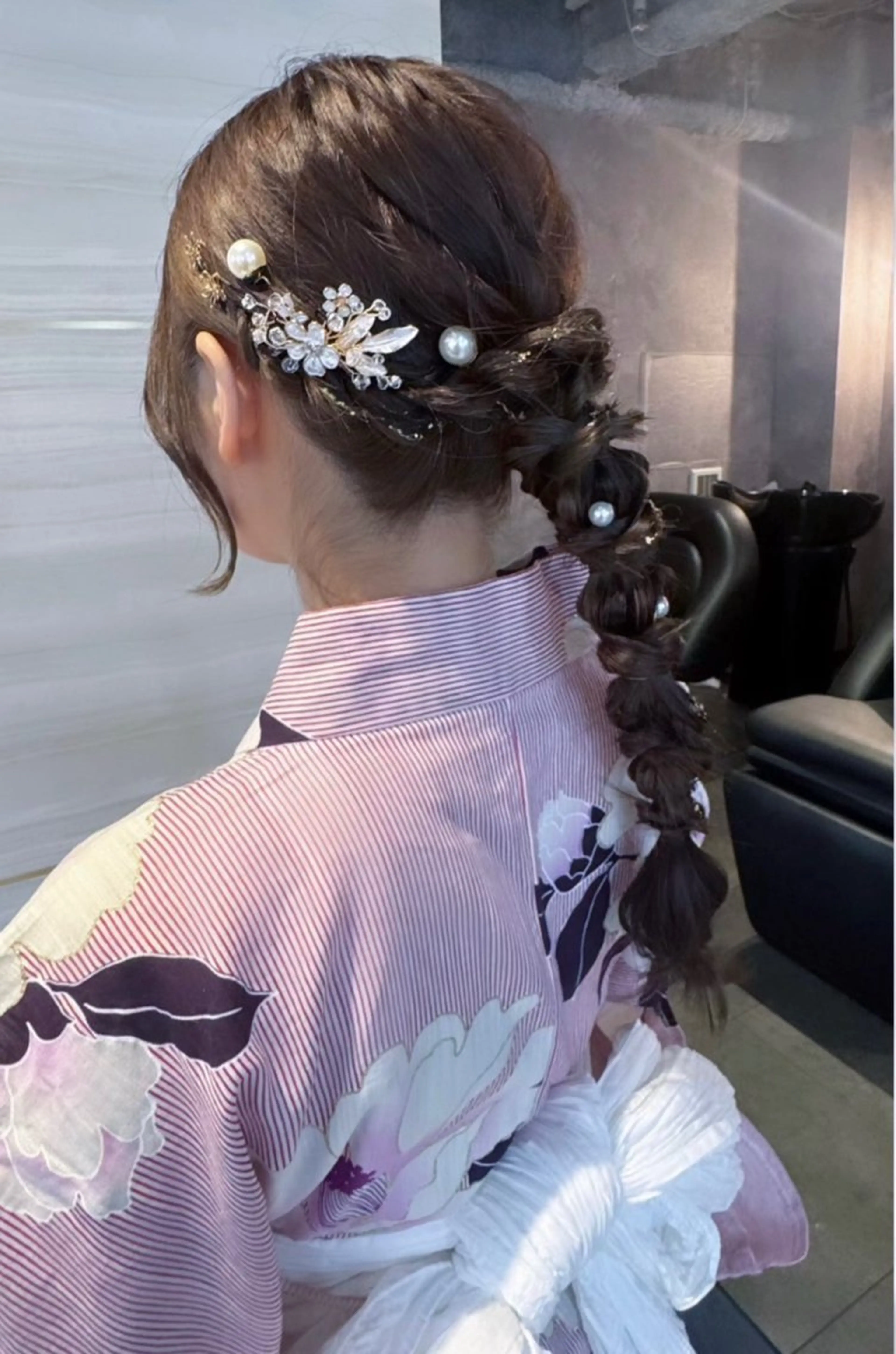 ロング ヘアセット 島崎 穂乃香のヘアスタイル