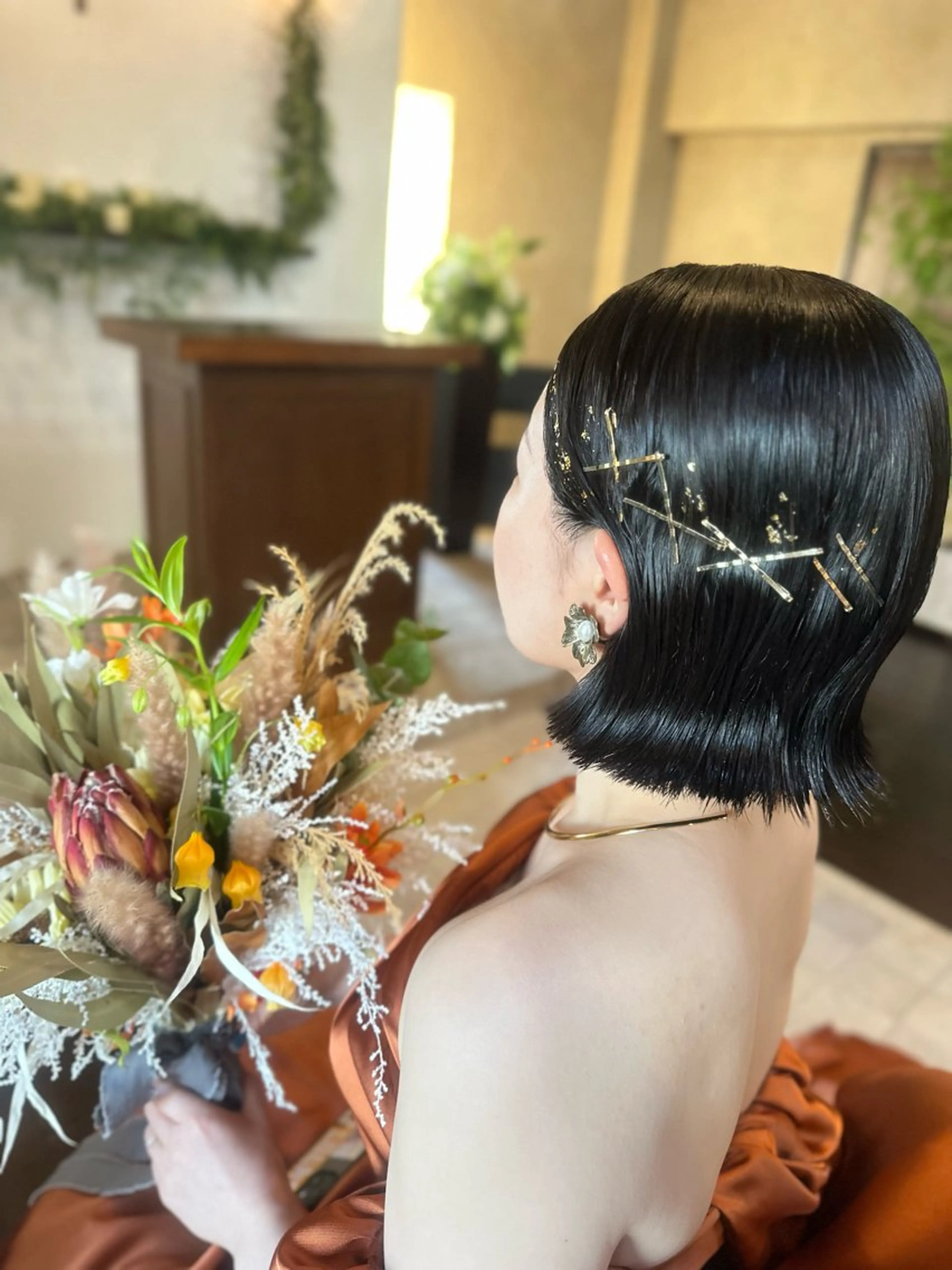 お出かけ🩷ヘアセット/ショートヘア料金になります⭐︎ブローセットも可能(あごライン迄)の写真