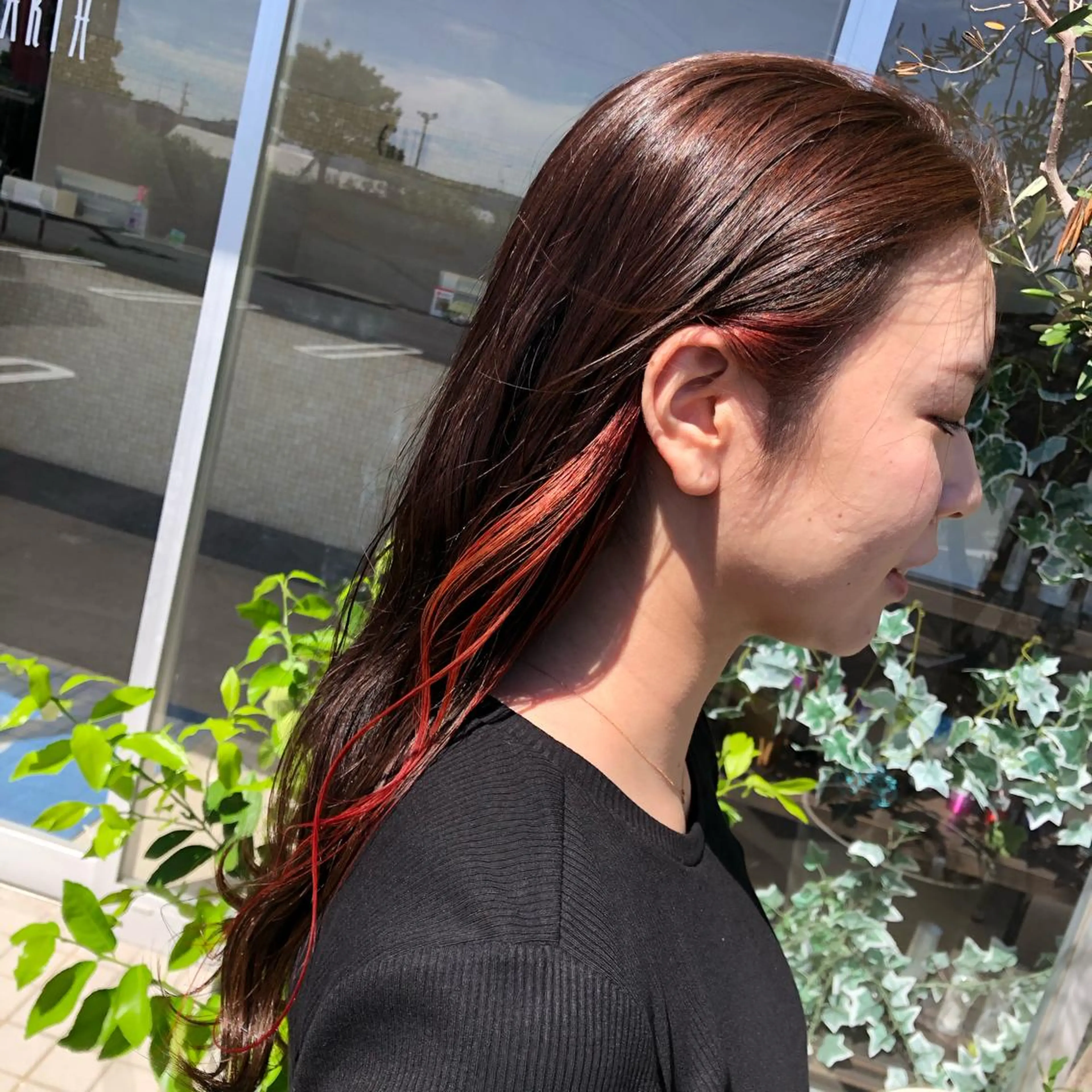 ロング カラー 松永 果菜のヘアスタイル
