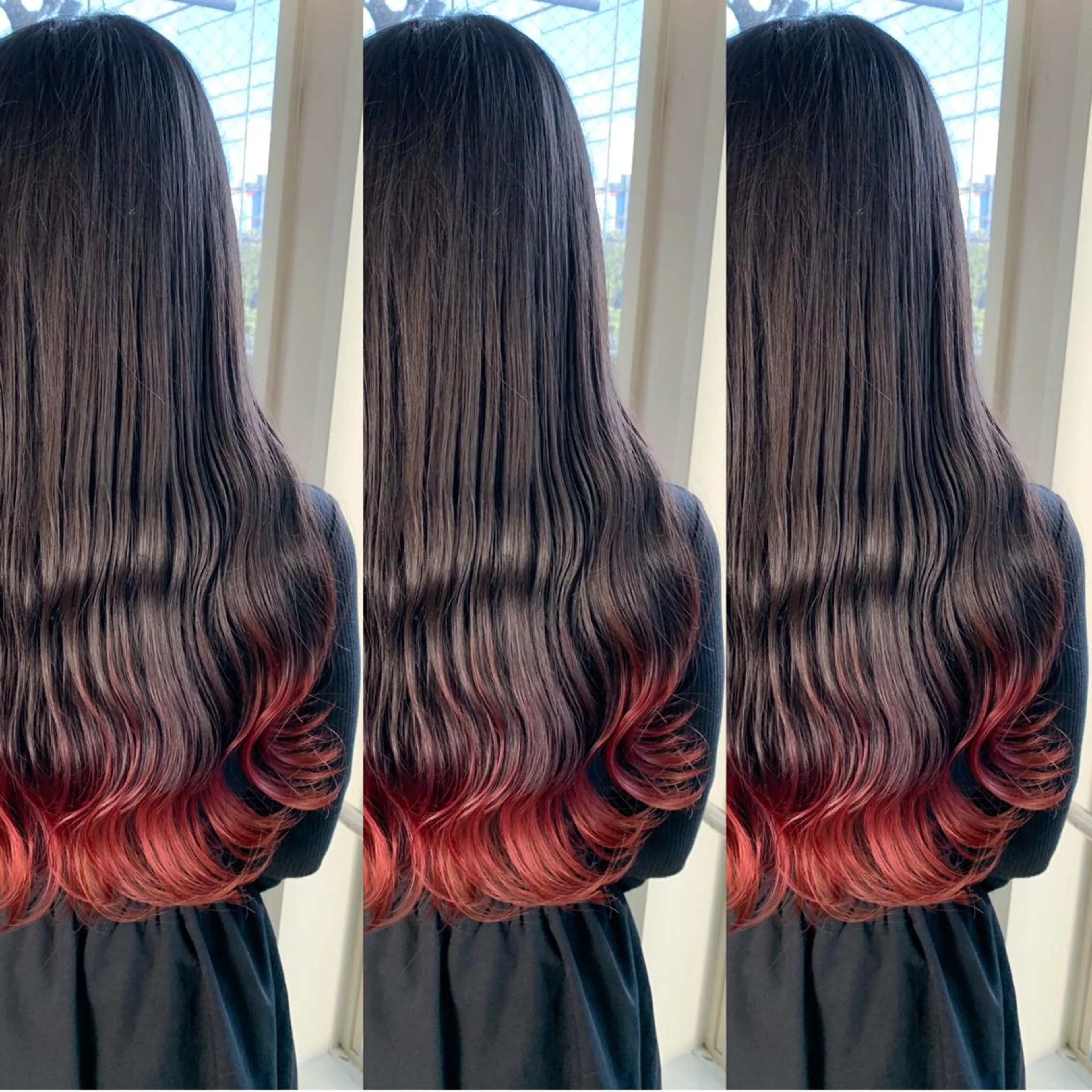 ロング カラー レッドカラー ヘアカラー トリートメント 透明感カラー特化型 NAOKIのヘアスタイル