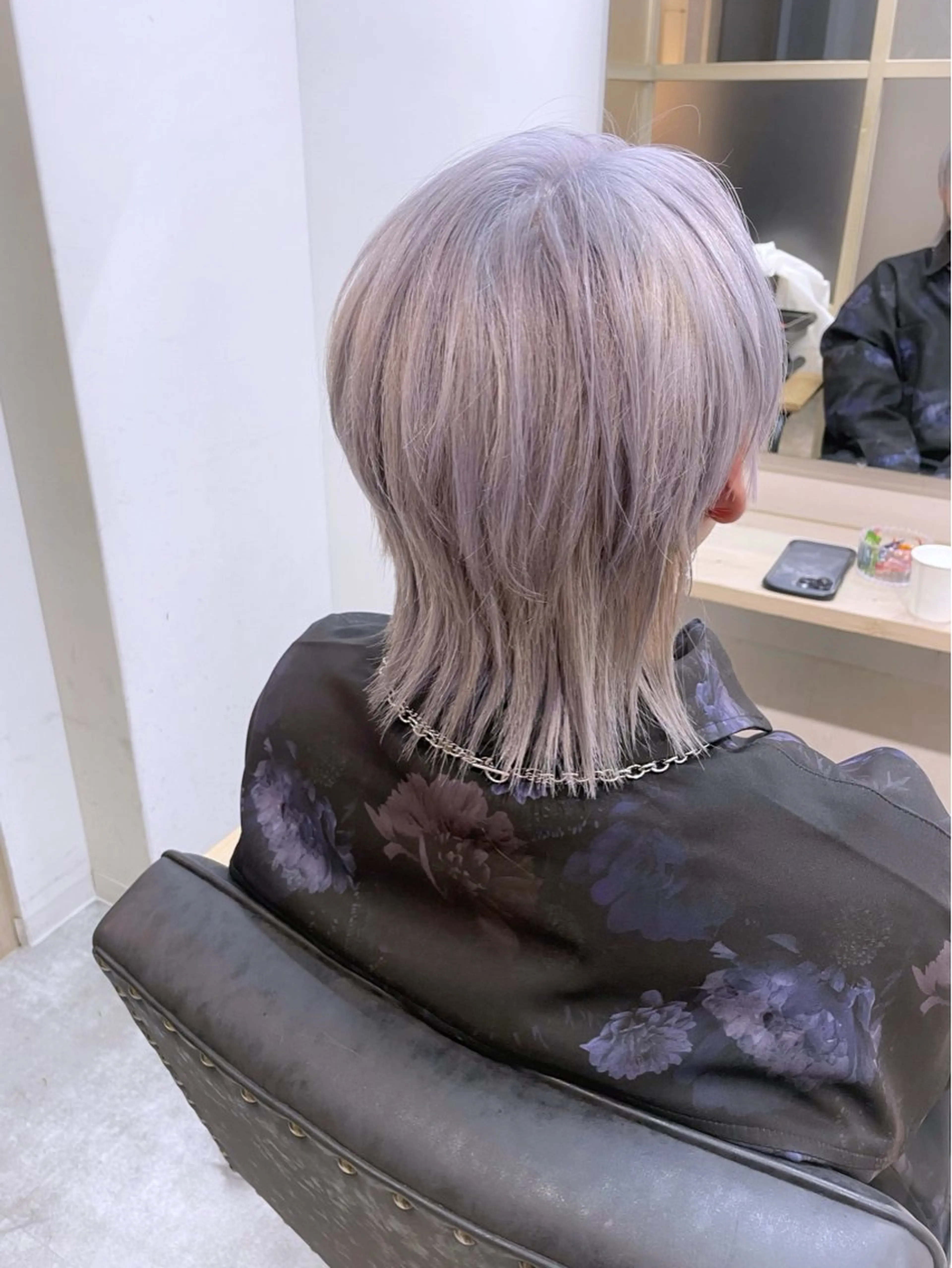 ミディアム カラー メンズ EMANON新宿南口所属・🦄中性ウルフ ☁️Shiori🦄のヘアスタイル