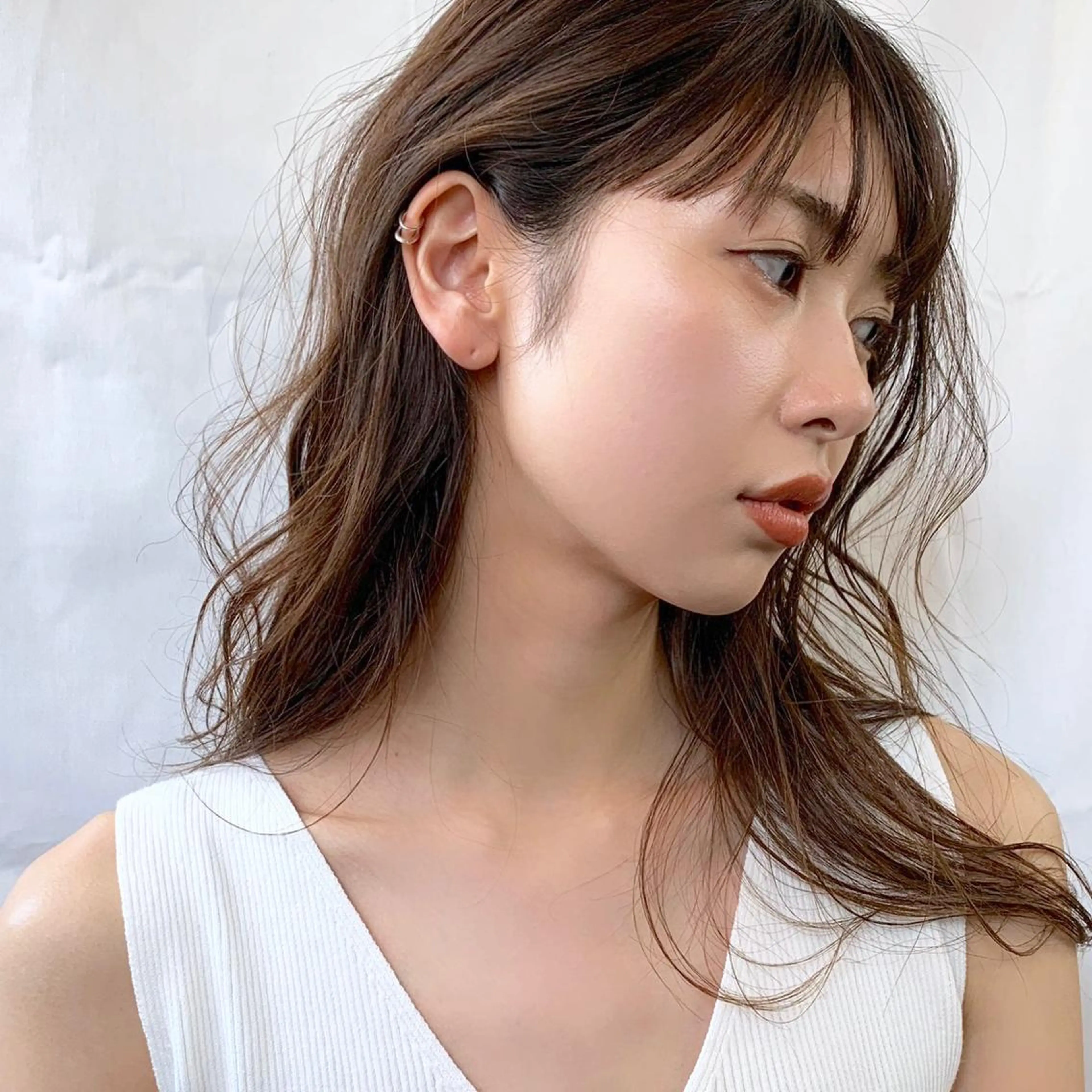 ロング カラー ブリーチ ブラウンカラー 透明感カラー 上川 美幸のヘアスタイル