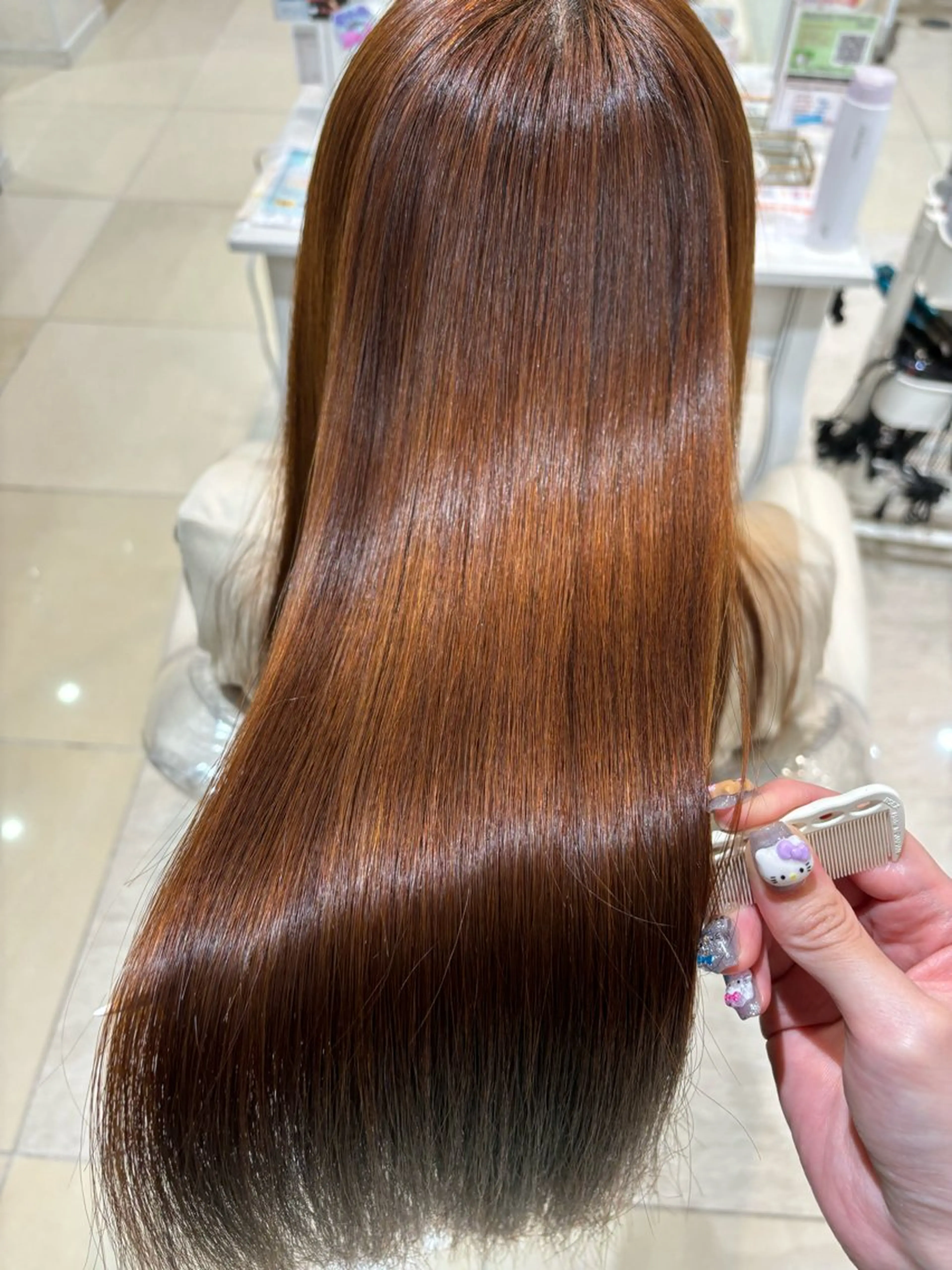 ロング 縮毛矯正 ぷっつりボブ🫧 タケウチアミのヘアスタイル