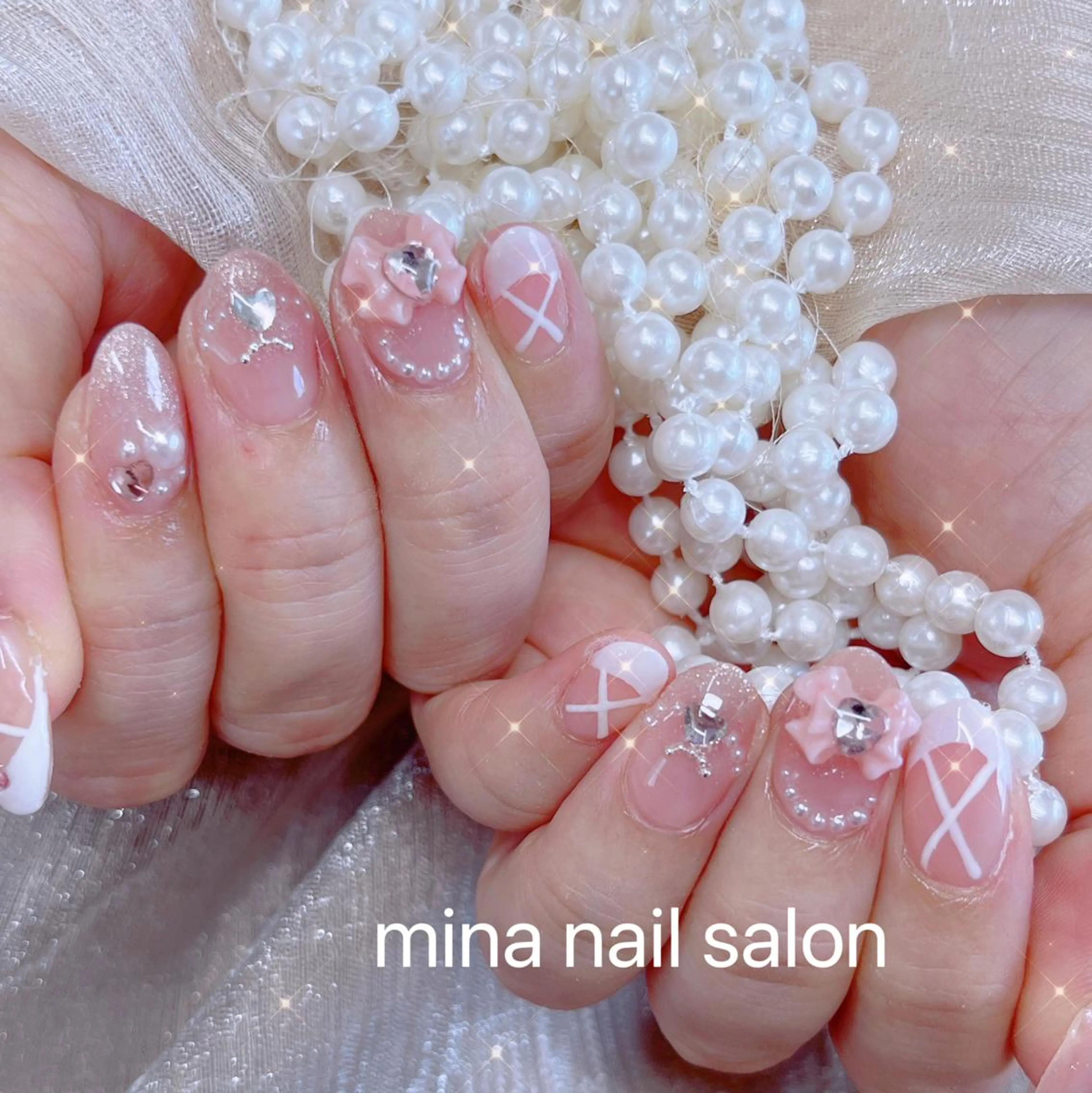 ネイル Mina🧸 韓国風ネイル🎀のネイルデザイン