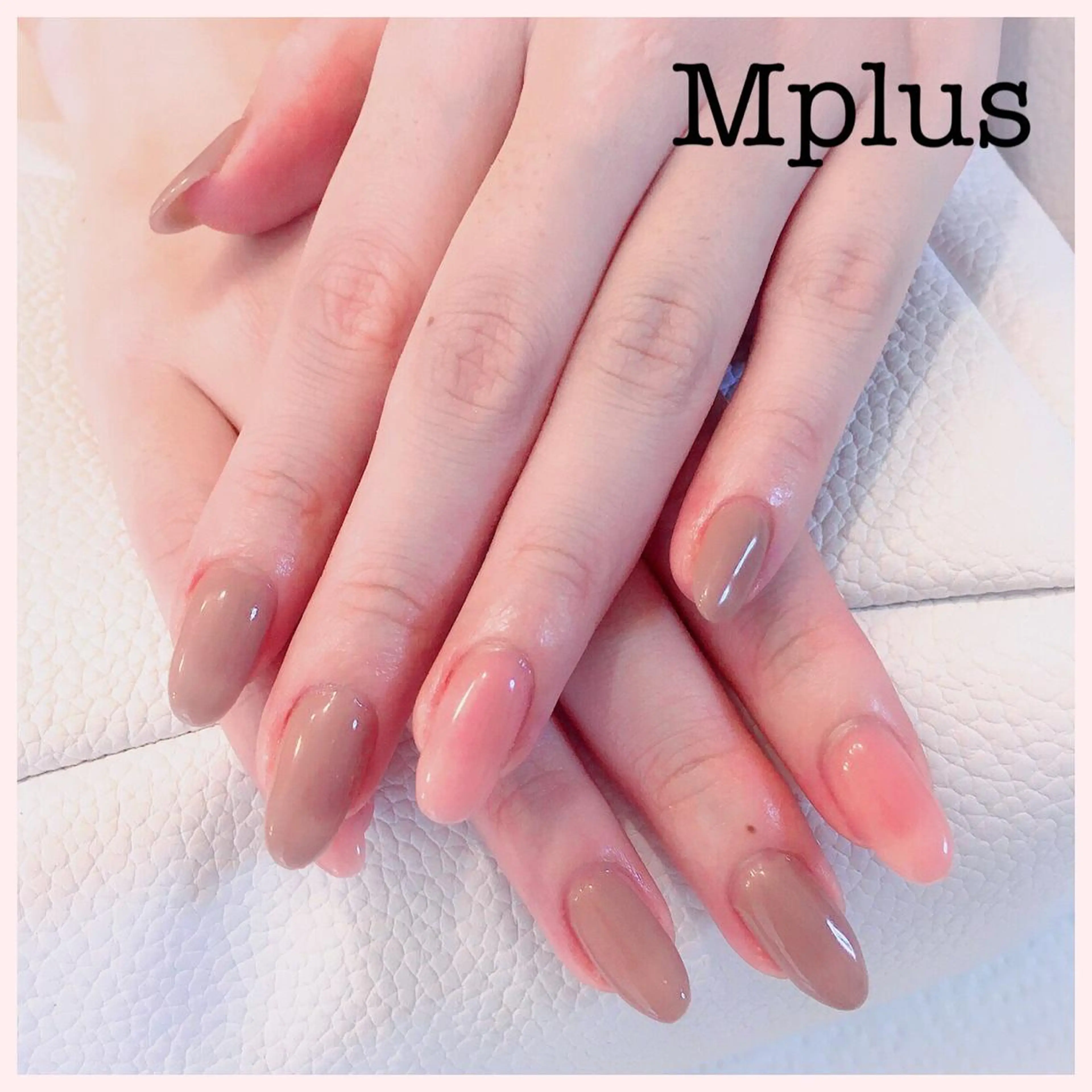 ネイル クリアネイル ピンク Mplus miyukiのネイルデザイン