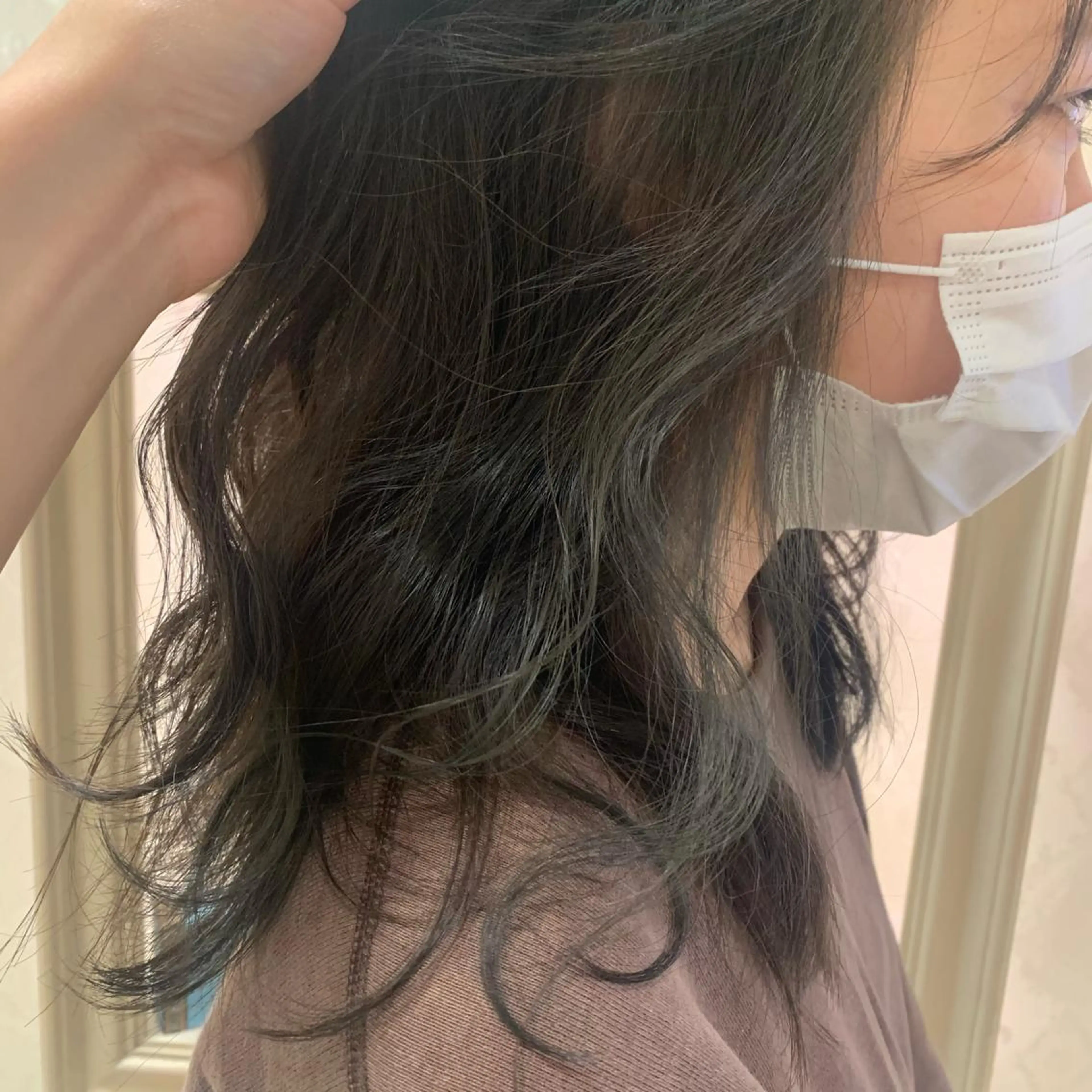 カラー イヤリングカラー 🍪ヨシイハルネ🍪 ラベンダーカラーのヘアスタイル