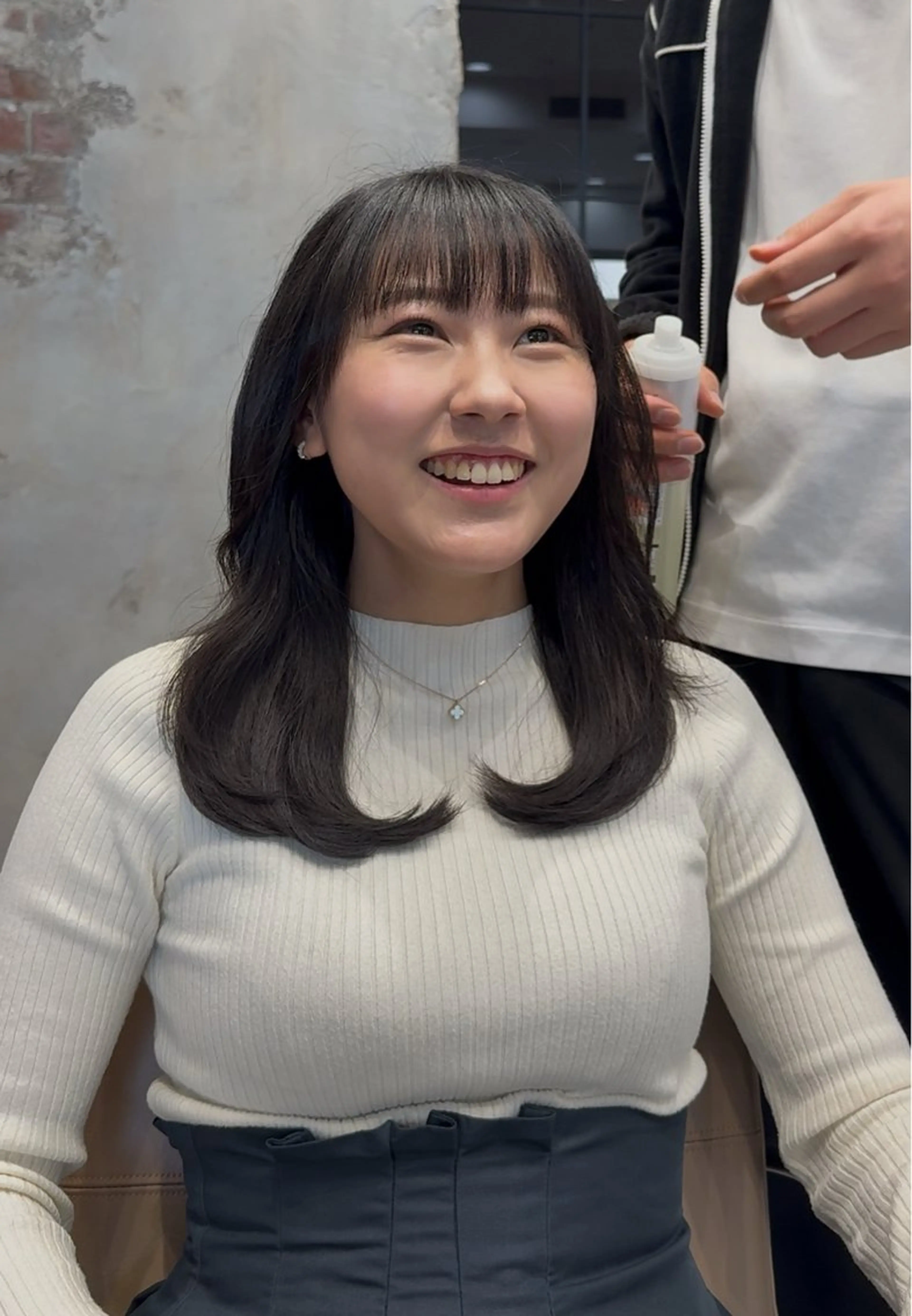 ミディアム カラー レイヤーカット カット ヘアカラー トリートメント ヘッドスパ 石戸谷　海斗/韓国 レイヤー/艶カラーのヘアスタイル