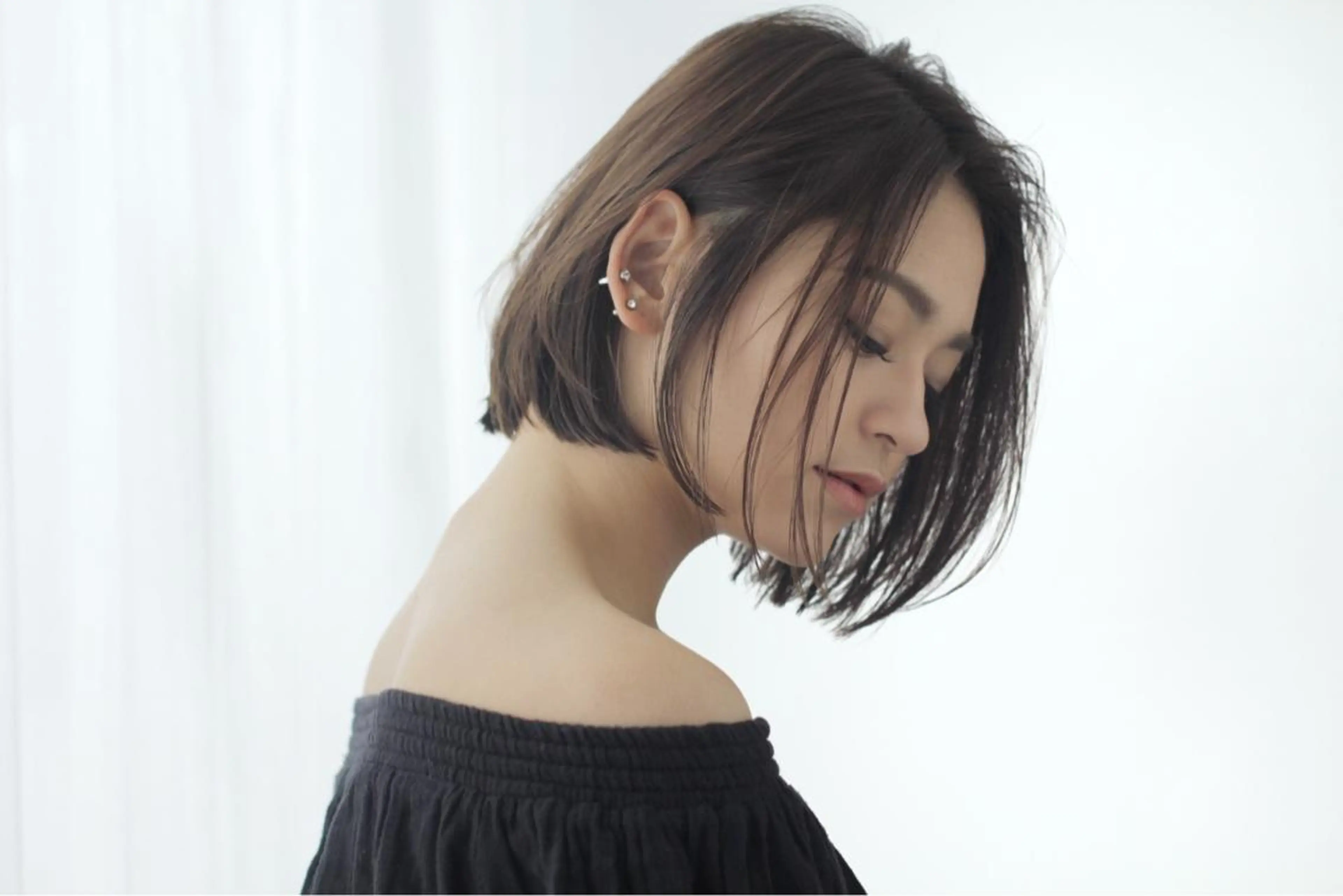 ショート カラー グレージュ ボブ 小顔カット ボブ/大人ヘア k-two濱田のヘアスタイル