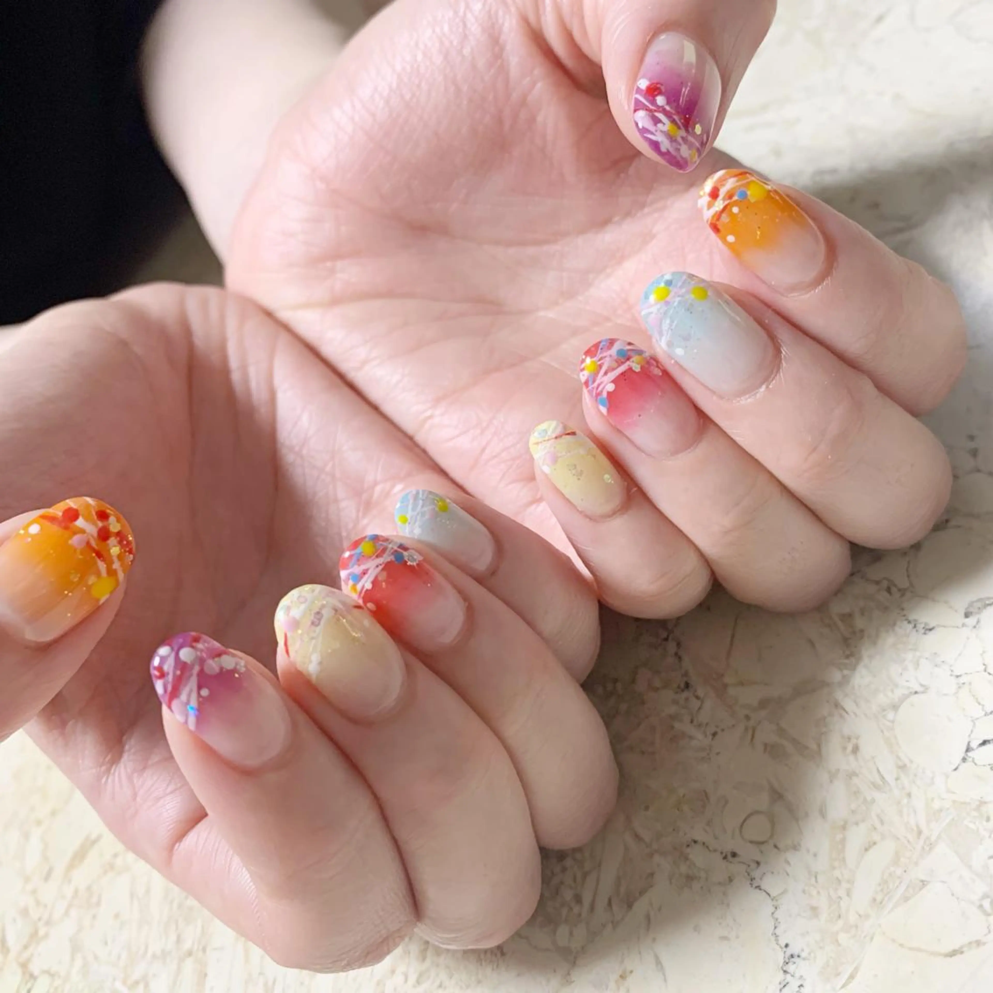 ネイル ジェルネイル パラジェル 春ネイル 夏ネイル 冬ネイル ハンドネイル フットネイル nail salon mieux(ミュー)のネイルデザイン