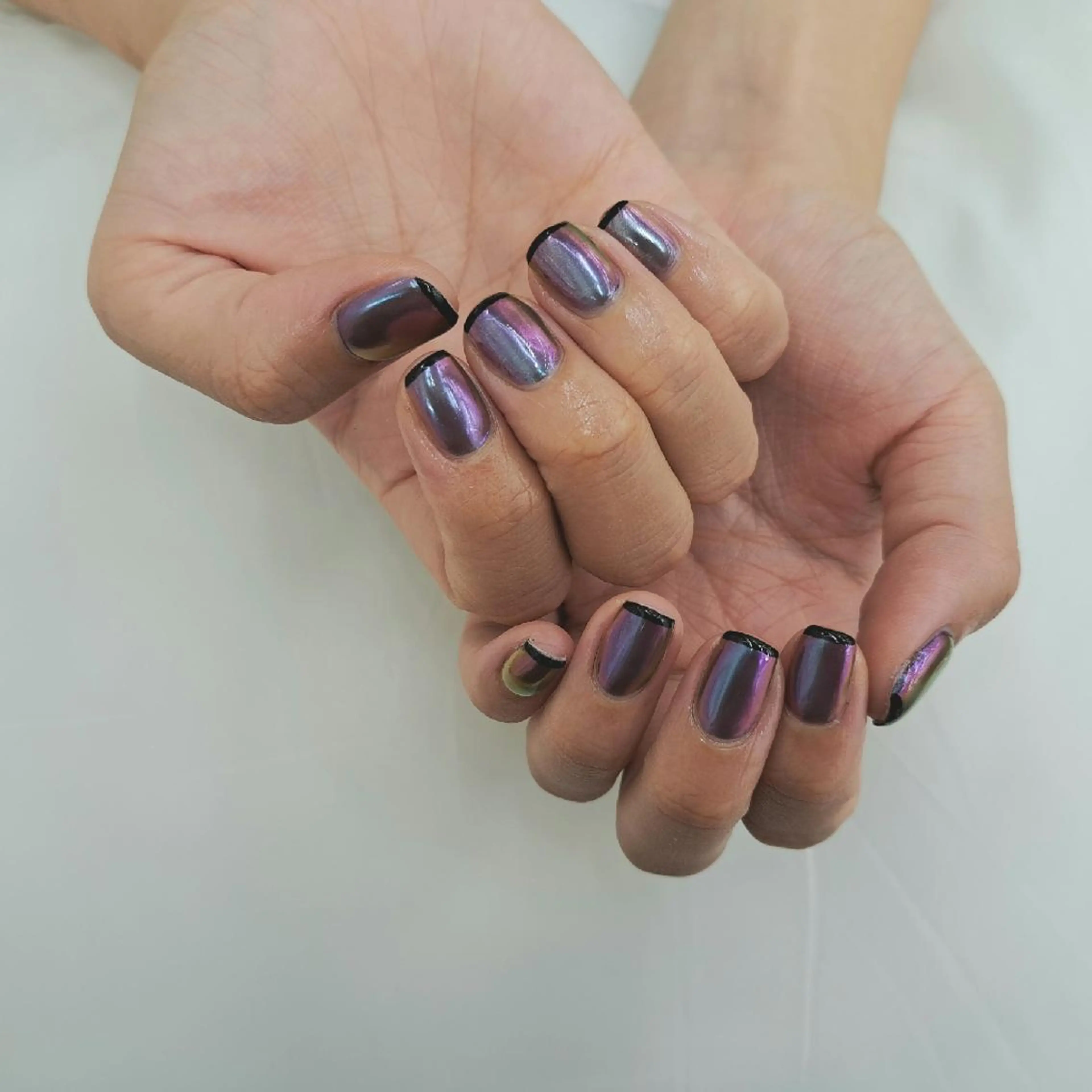 ネイル フレンチネイル ミラーネイル ハンドネイル Bianca八王子 まえさだのネイルデザイン