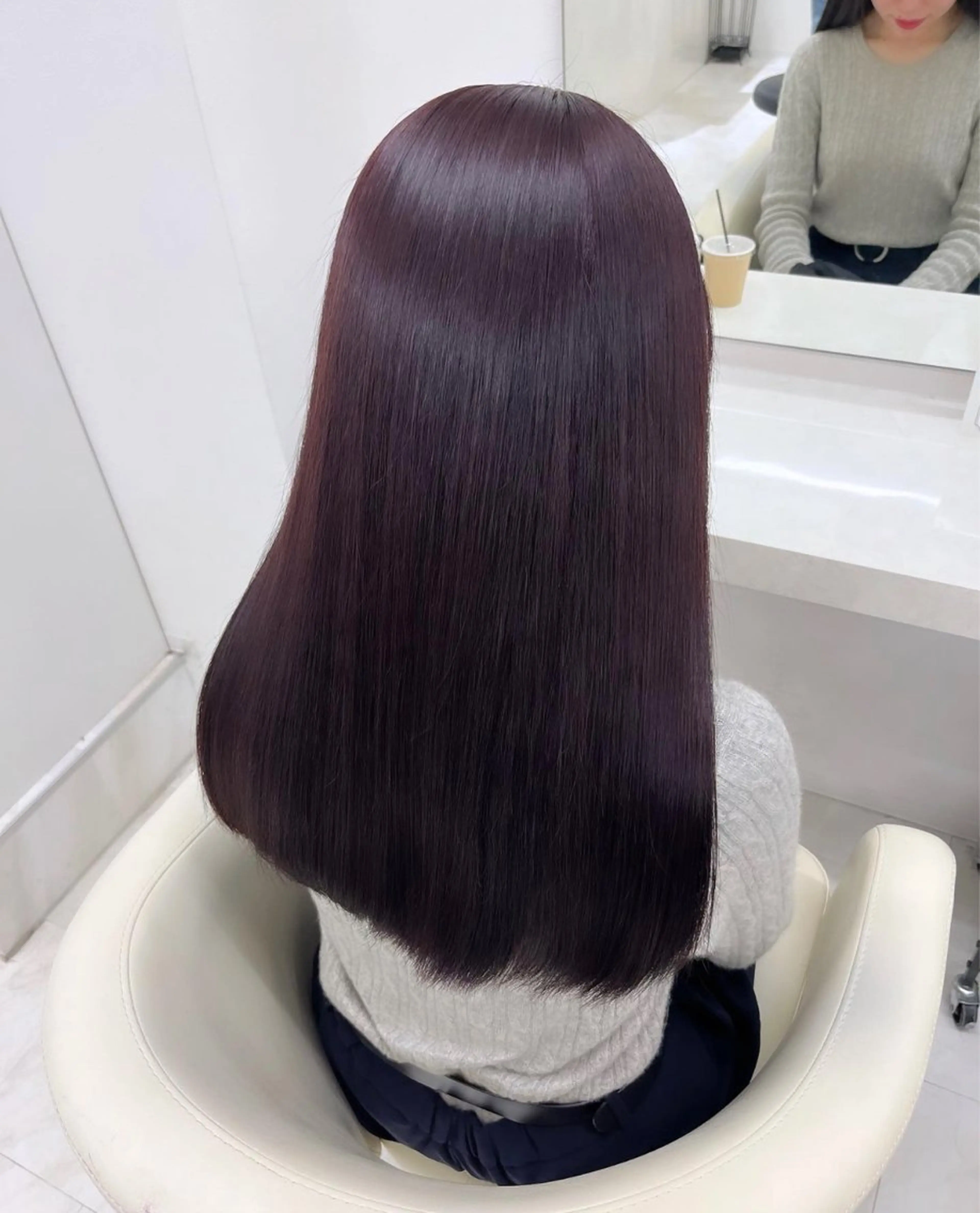 ロング カラー カシス ピンクカラー momo /ニュアンスレイヤーのヘアスタイル