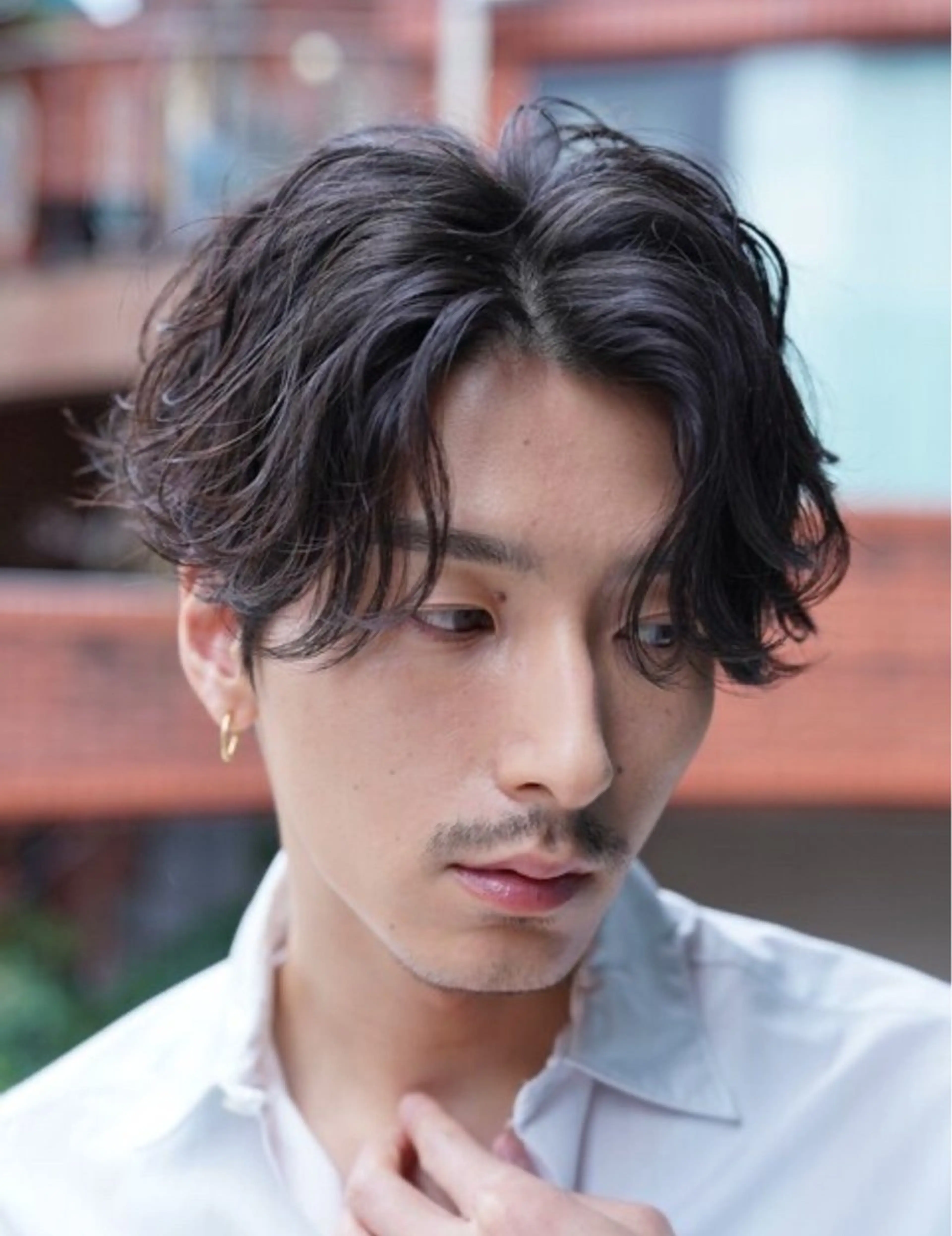 パーマ メンズ フェザーパーマ メンズ韓国風 メンズパーマ カット パーマ 🎀メンズパーマ☆ 艶カラー☆Syuriのヘアスタイル