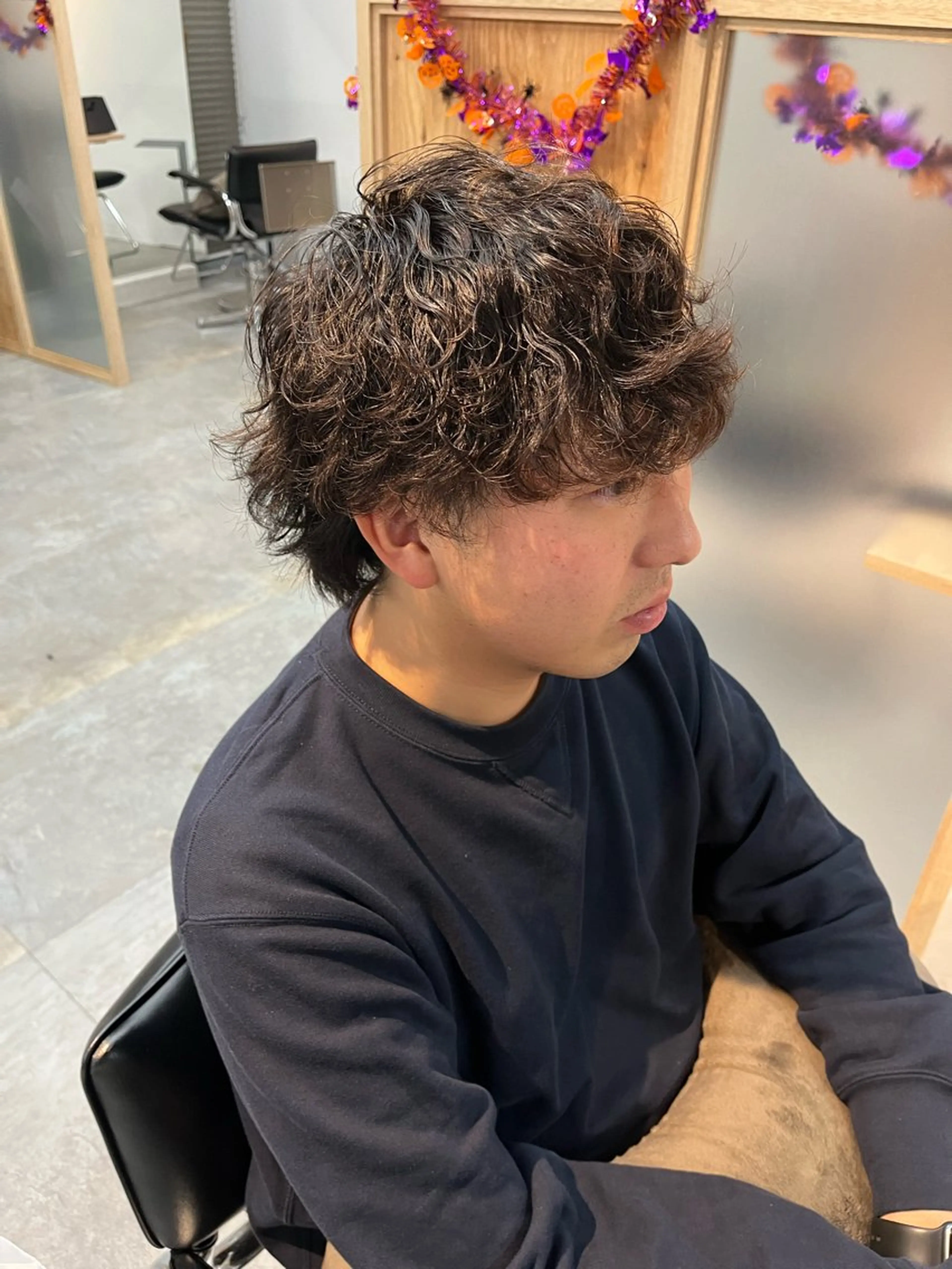 メンズ カット パーマ 長谷川 啓吾のヘアスタイル
