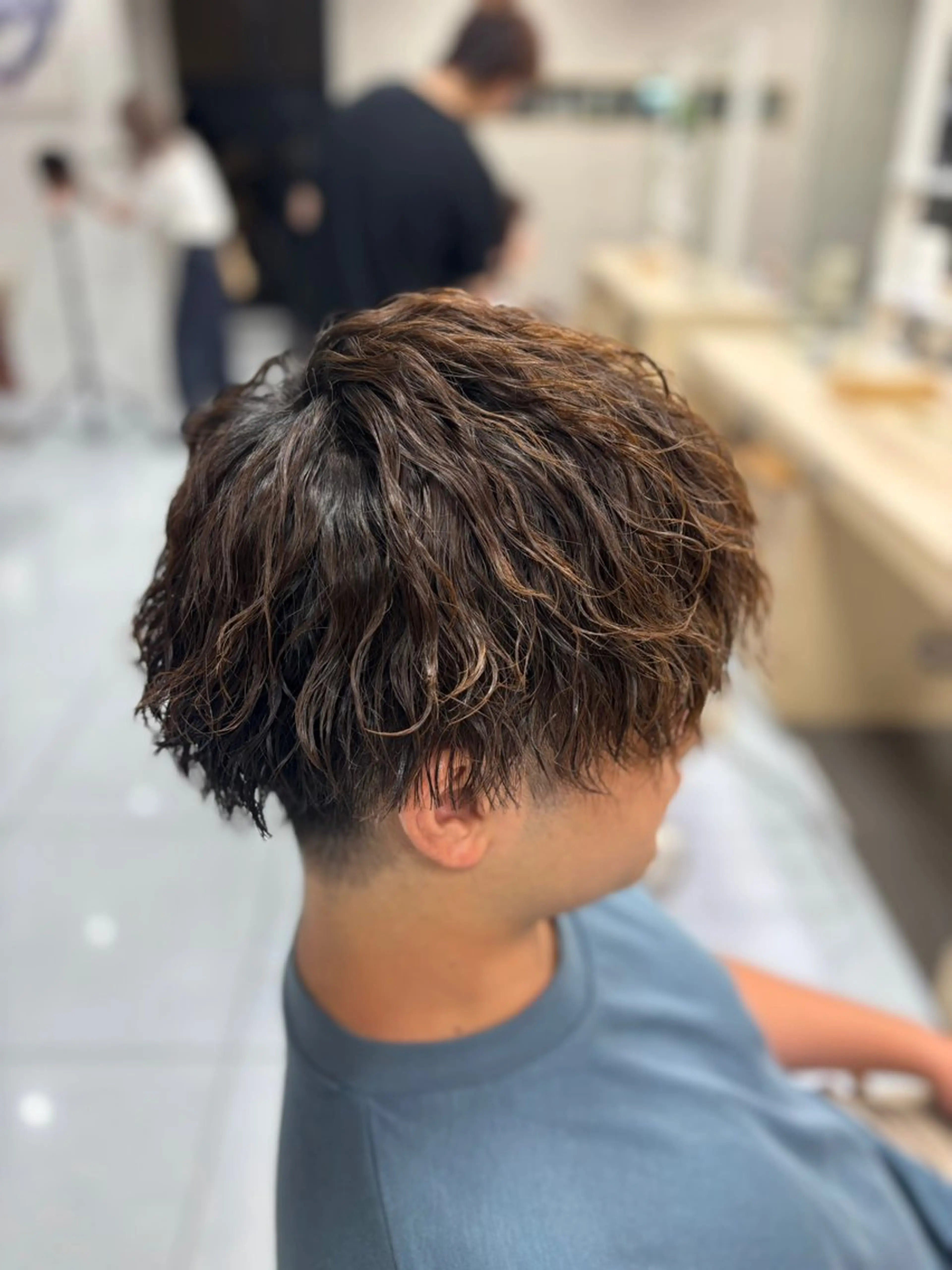 ショート パーマ メンズ カット パーマ メンズ特化韓国風 パーマスタイル/りんのヘアスタイル