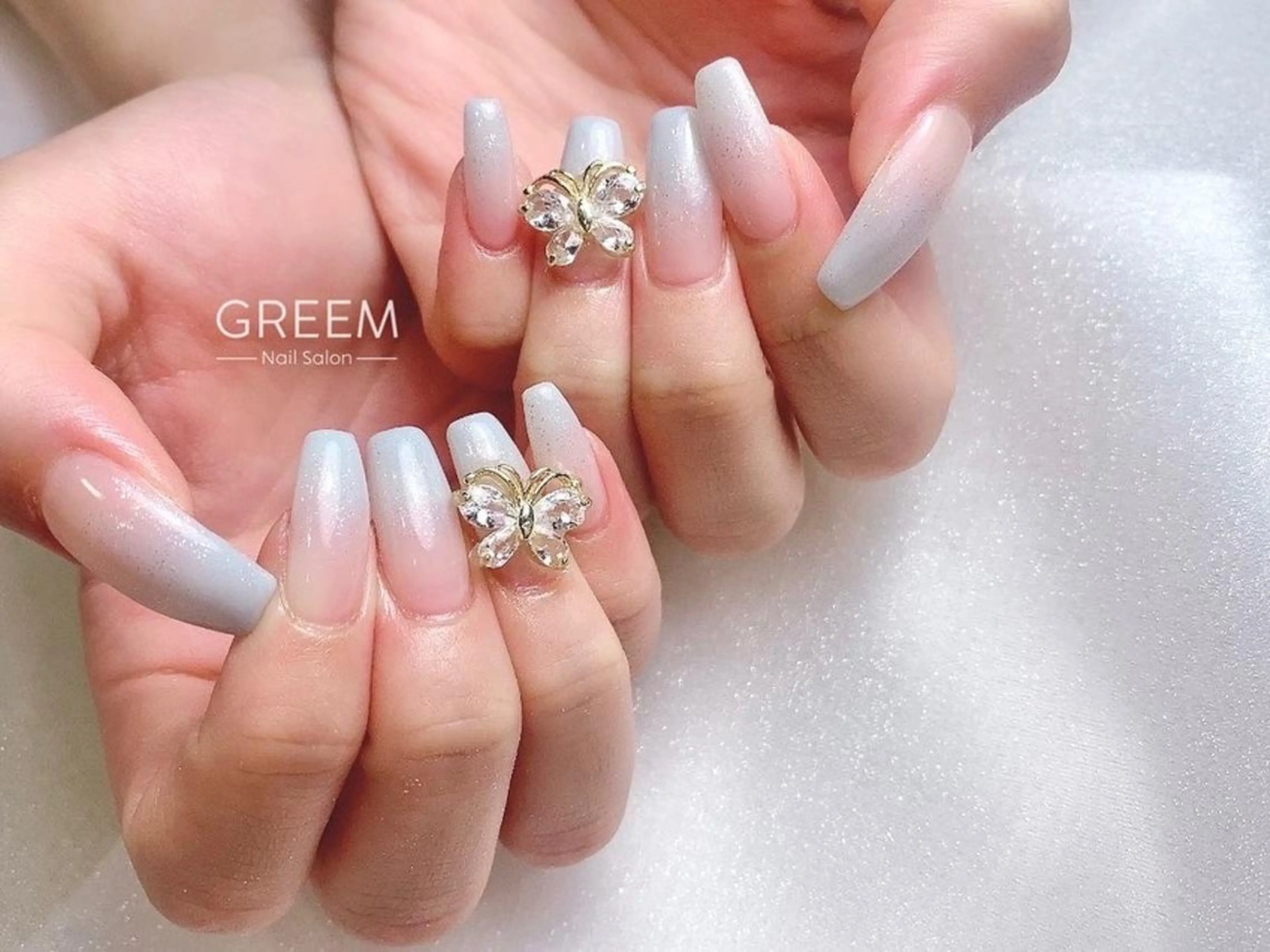 ネイル ブルー GREEM グリームのネイルデザイン