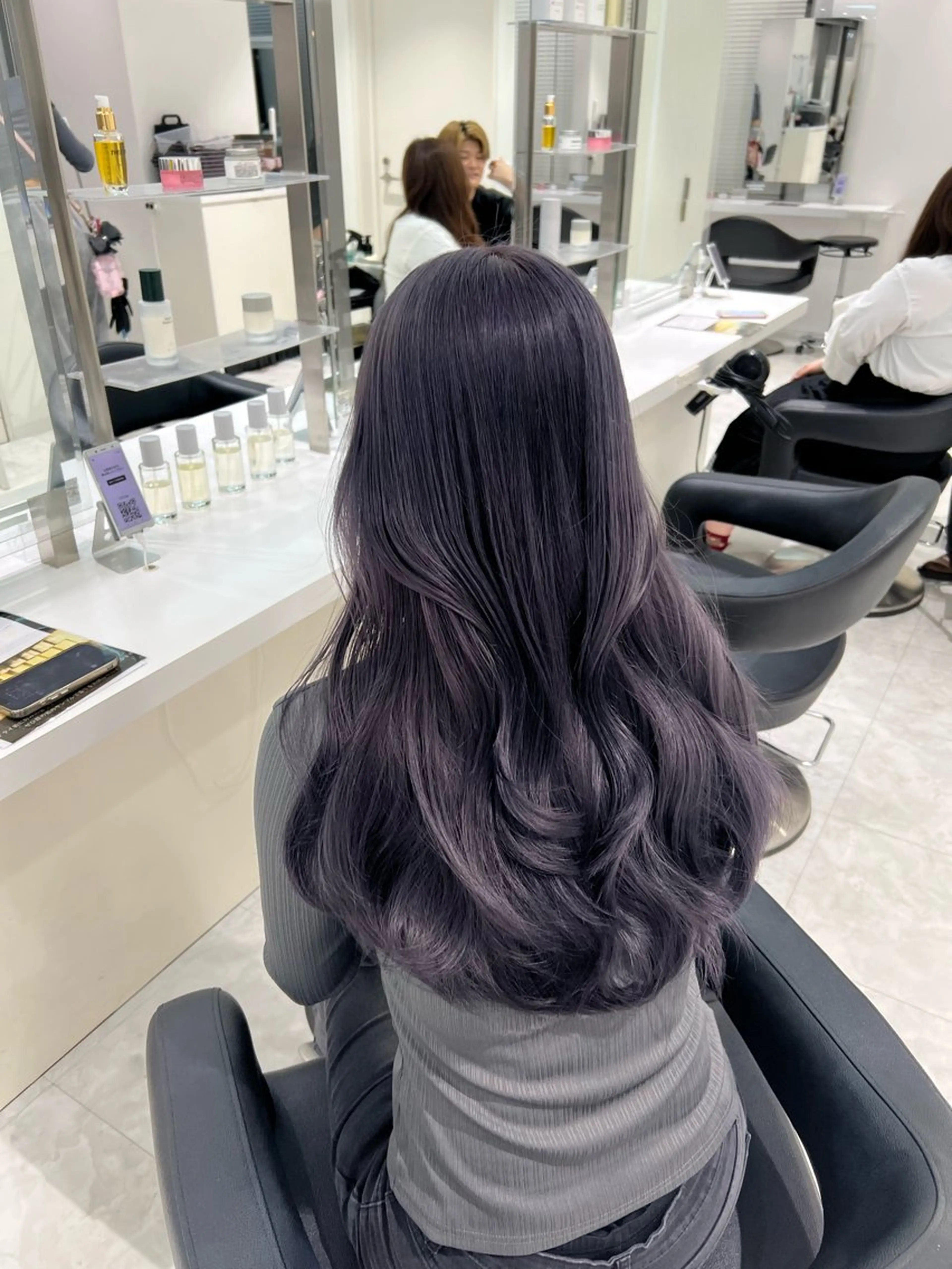 ロング カラー ヘアカラー 🤍ྀི透ける寒色 Cocoa🤍ྀིのヘアスタイル