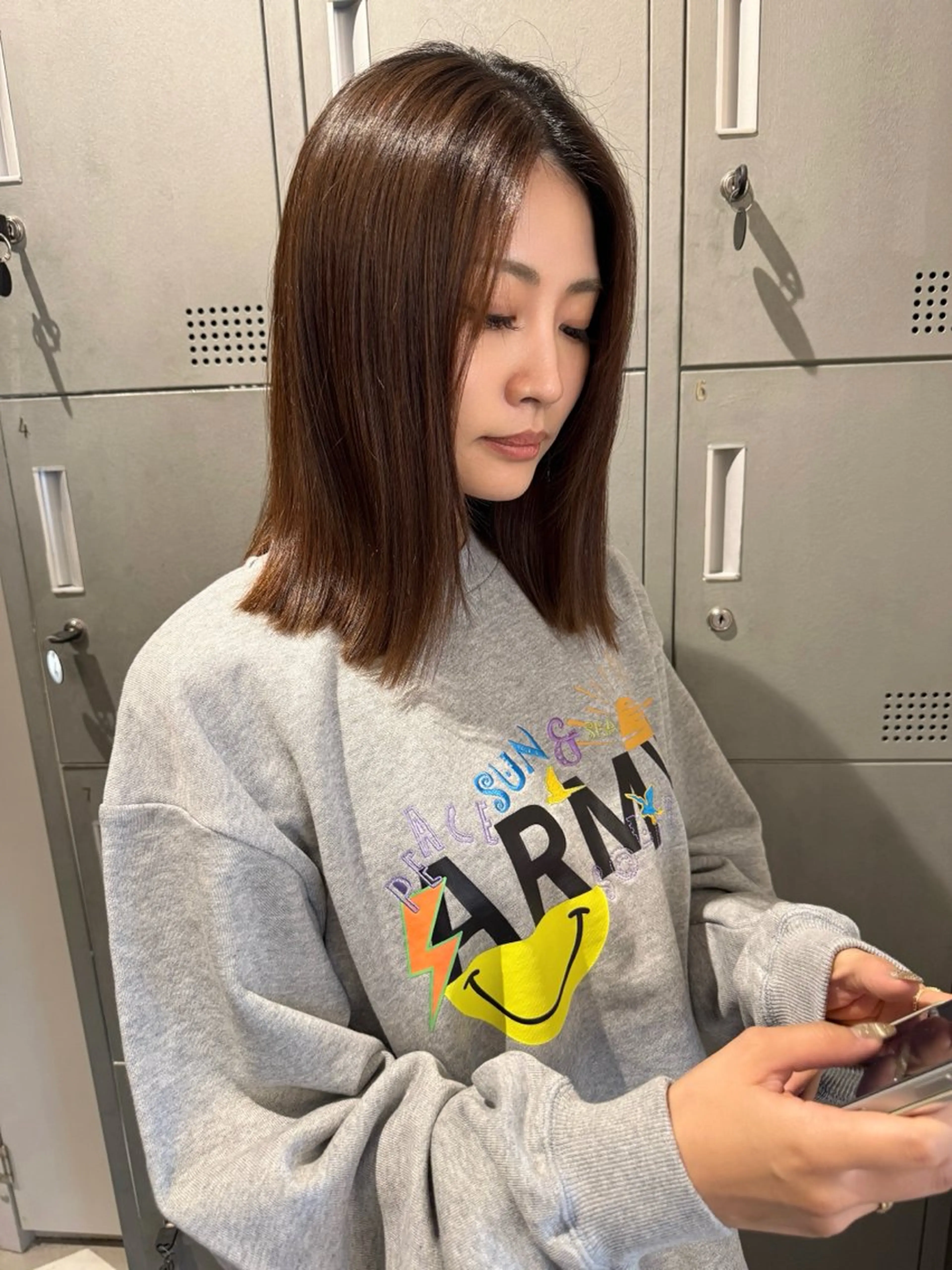 ミディアム カット ヘアカラー 【天満1艶髪】潤艶/ 髪質改善🌹釣本竜哉のヘアスタイル