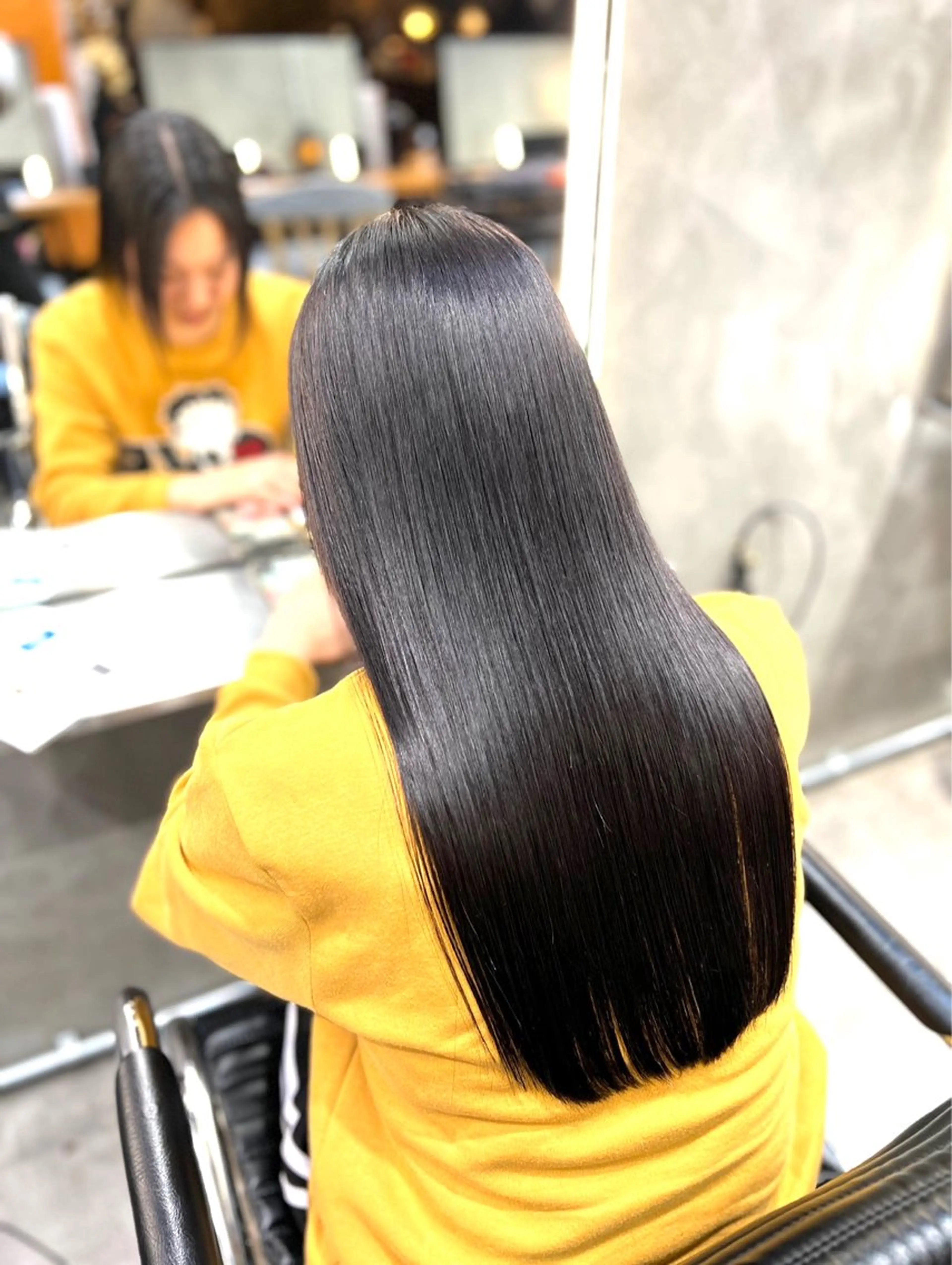 セミロング パーマ 髪質改善 縮毛矯正 酸性ストレート ストレートパーマ カット 縮毛矯正 GO TODAY 原宿本店所属・🎁再現性を大事に /DAIKIのヘアスタイル