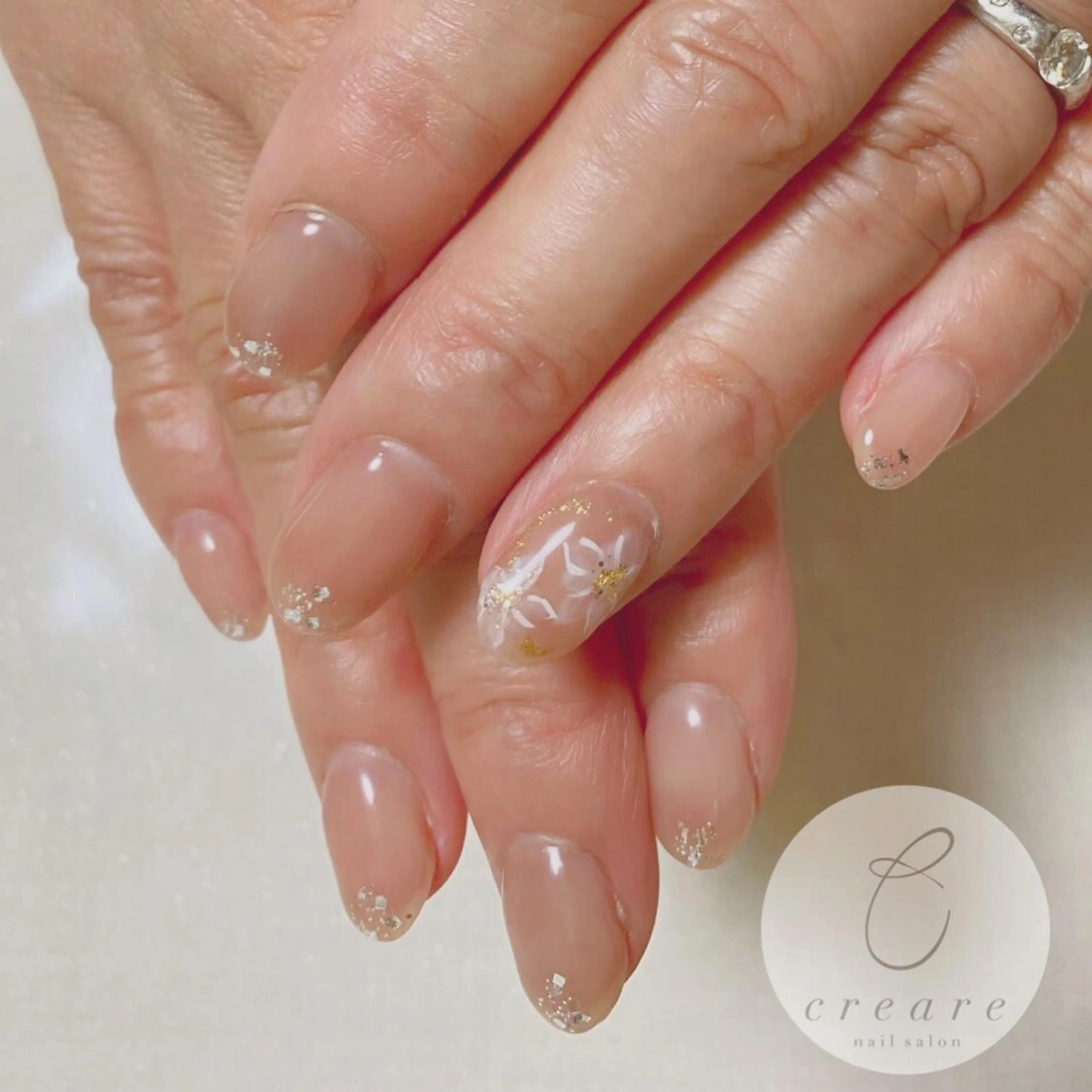 ネイル アートネイル フラワーネイル ジェルネイル オフィスネイル ワンカラーネイル 辻野 和枝のネイルデザイン