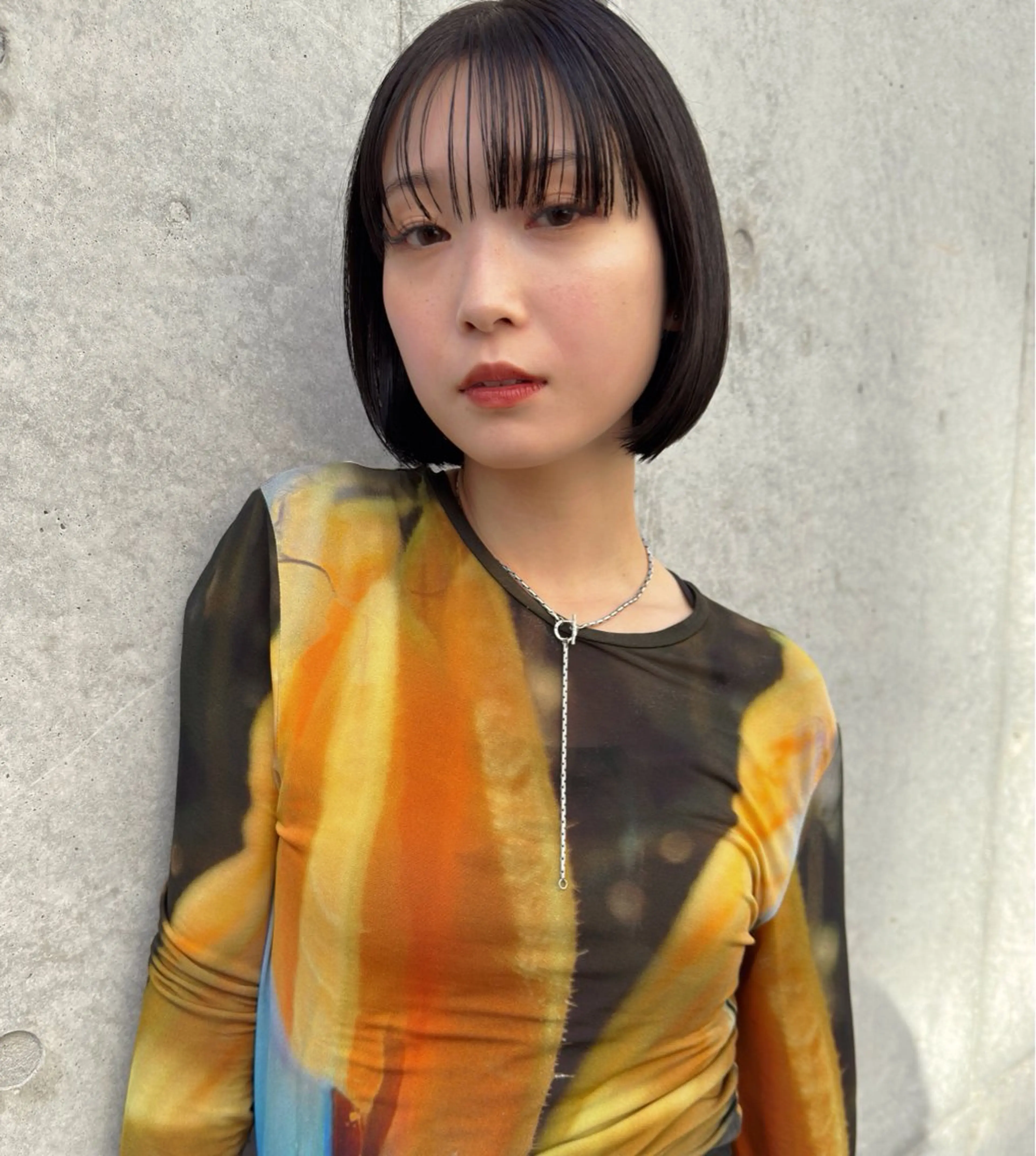 ミディアム カット ヘアカラー トリートメント FERIA梅田🖤 透明感カラー🎀のヘアスタイル
