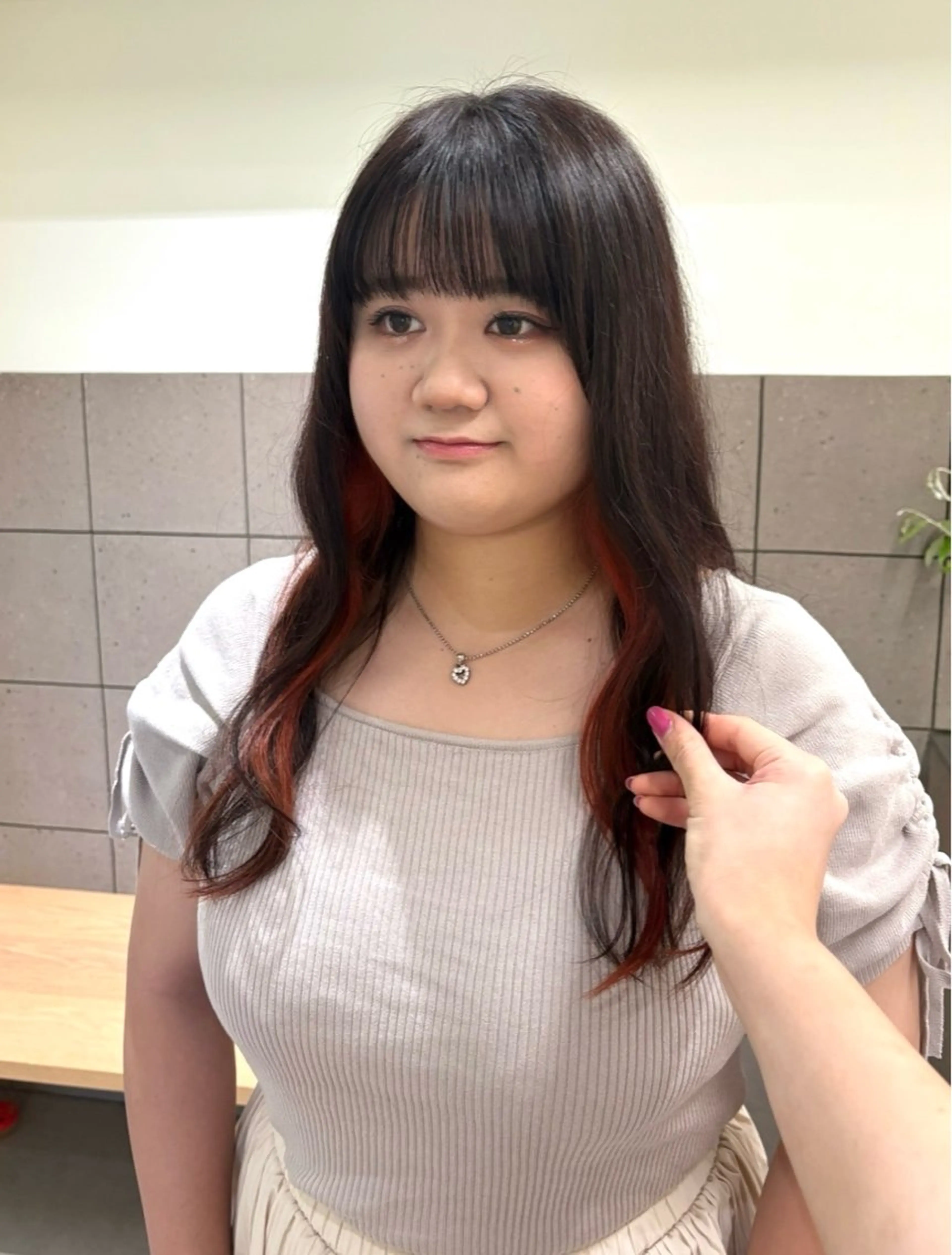 簡単イメチェン🎀インナー/イヤリングカラー✧︎*。の写真