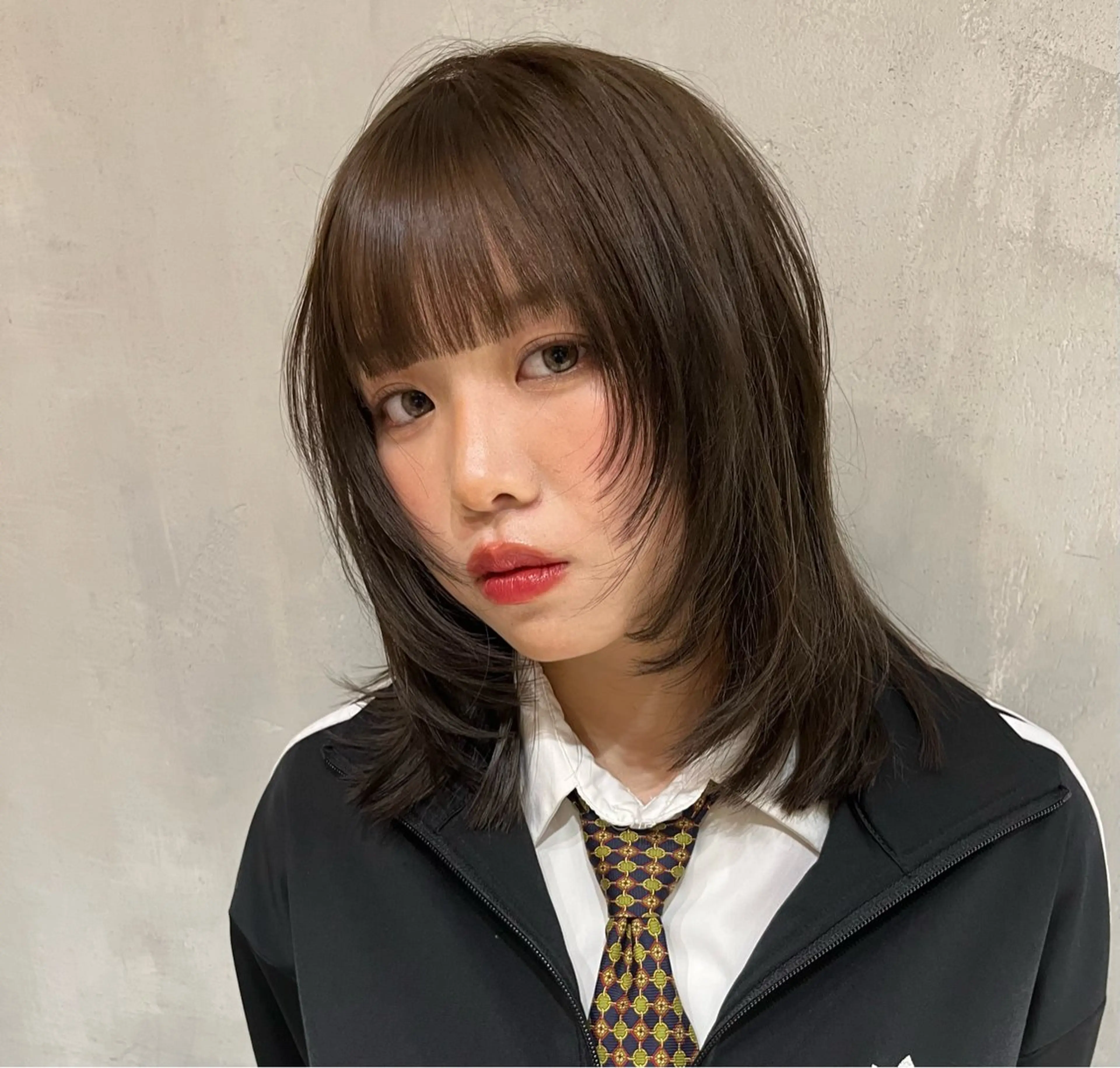 ミディアム ヘアカラー トリートメント ヘッドスパ 日吉／レイヤー／ 髪質改善／iatoのヘアスタイル