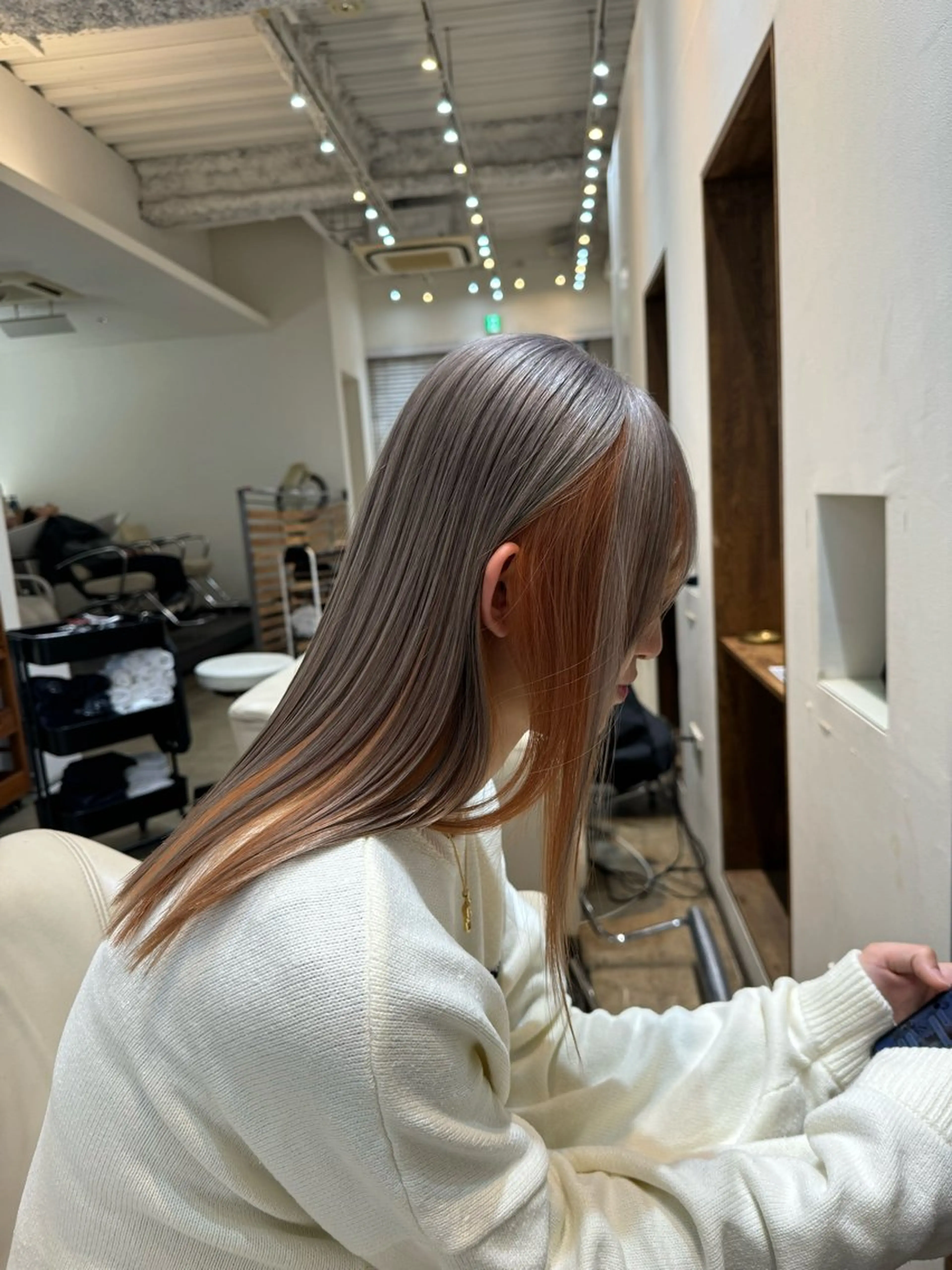 セミロング カラー カット ヘアカラー トリートメント 入江 允のヘアスタイル