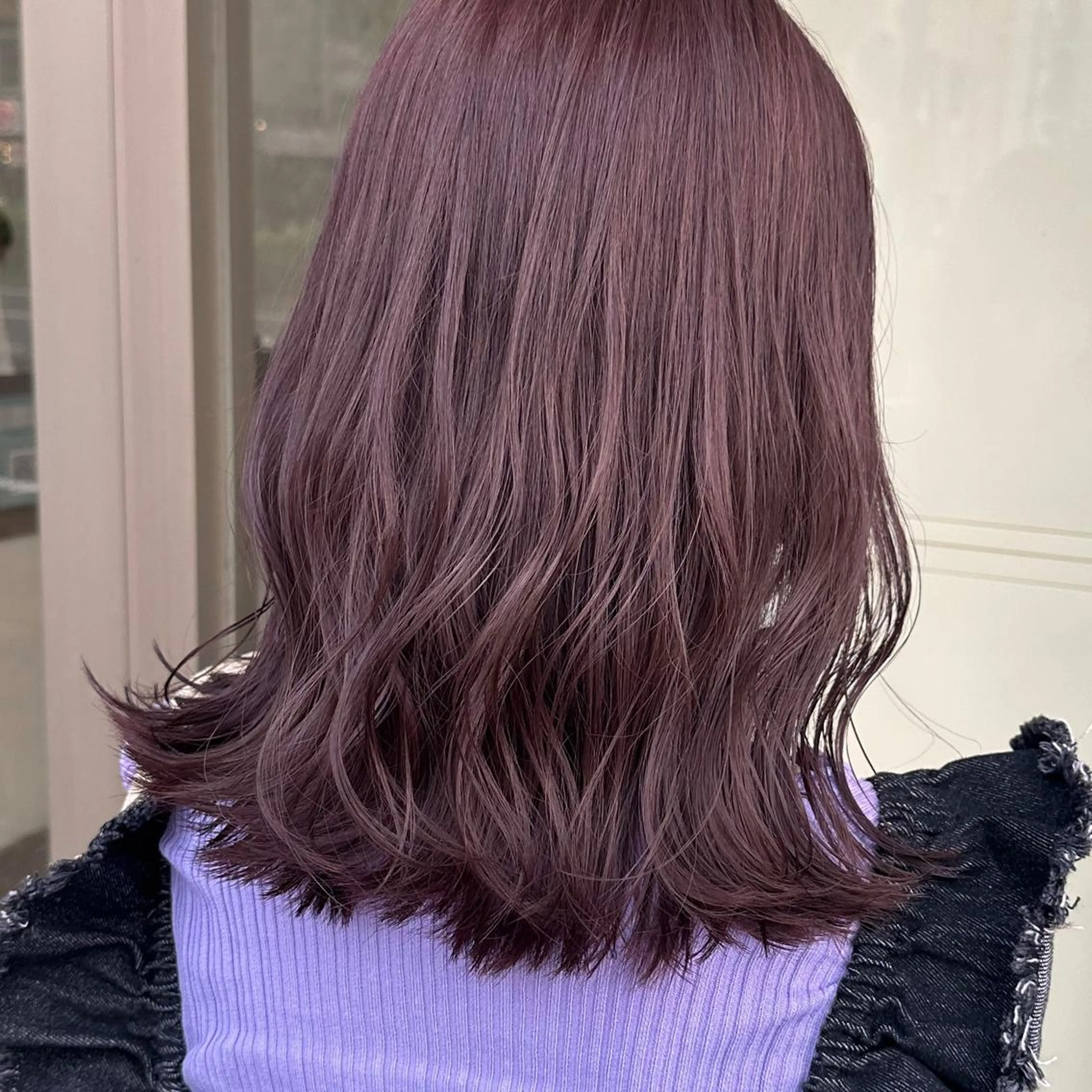 ミディアム カラー ラベンダーカラー ピンクカラー ピンクラベンダー 高橋 みく/ minim 暖色のヘアスタイル