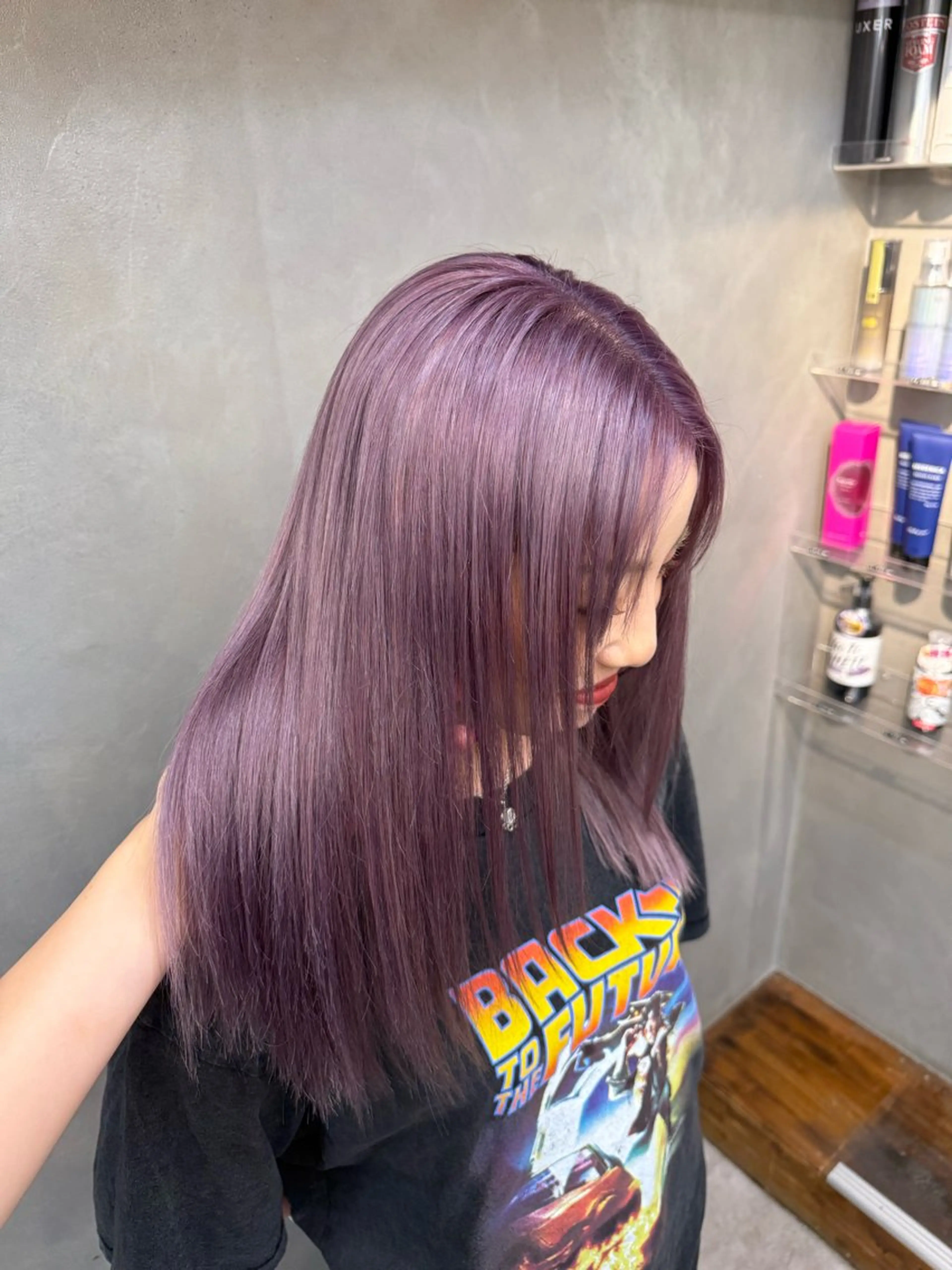 ロング カラー ピンクカラー パープルカラー ヘアカラー TNB TOKYO所属・Insta 指名 No.1KURUMIのヘアスタイル