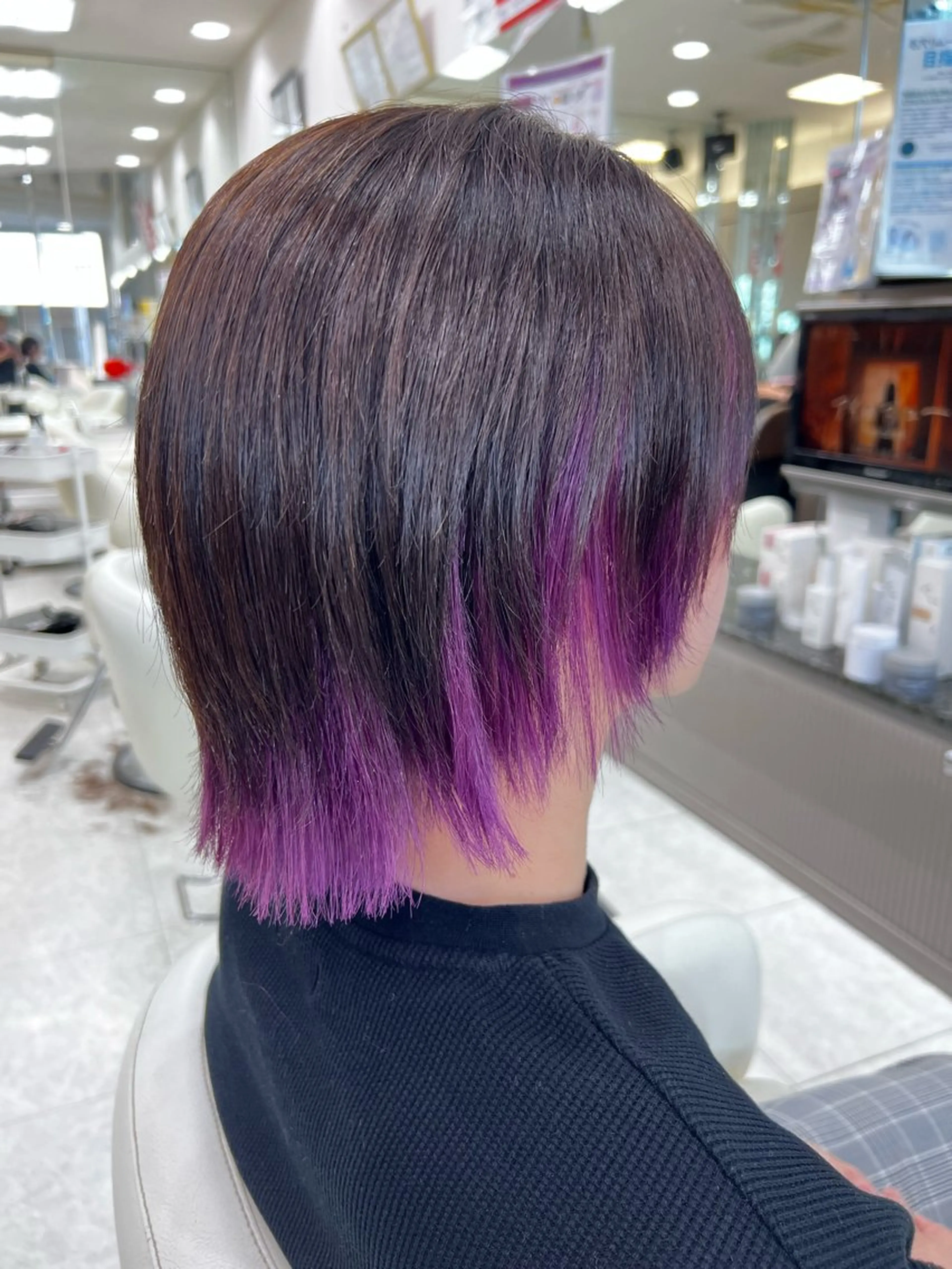 セミロング カラー ブリーチ インナーカラー パープルカラー 着付けアレンジ、スパ 定評あり◎タナカエミの眉毛・アイブロウイメージ