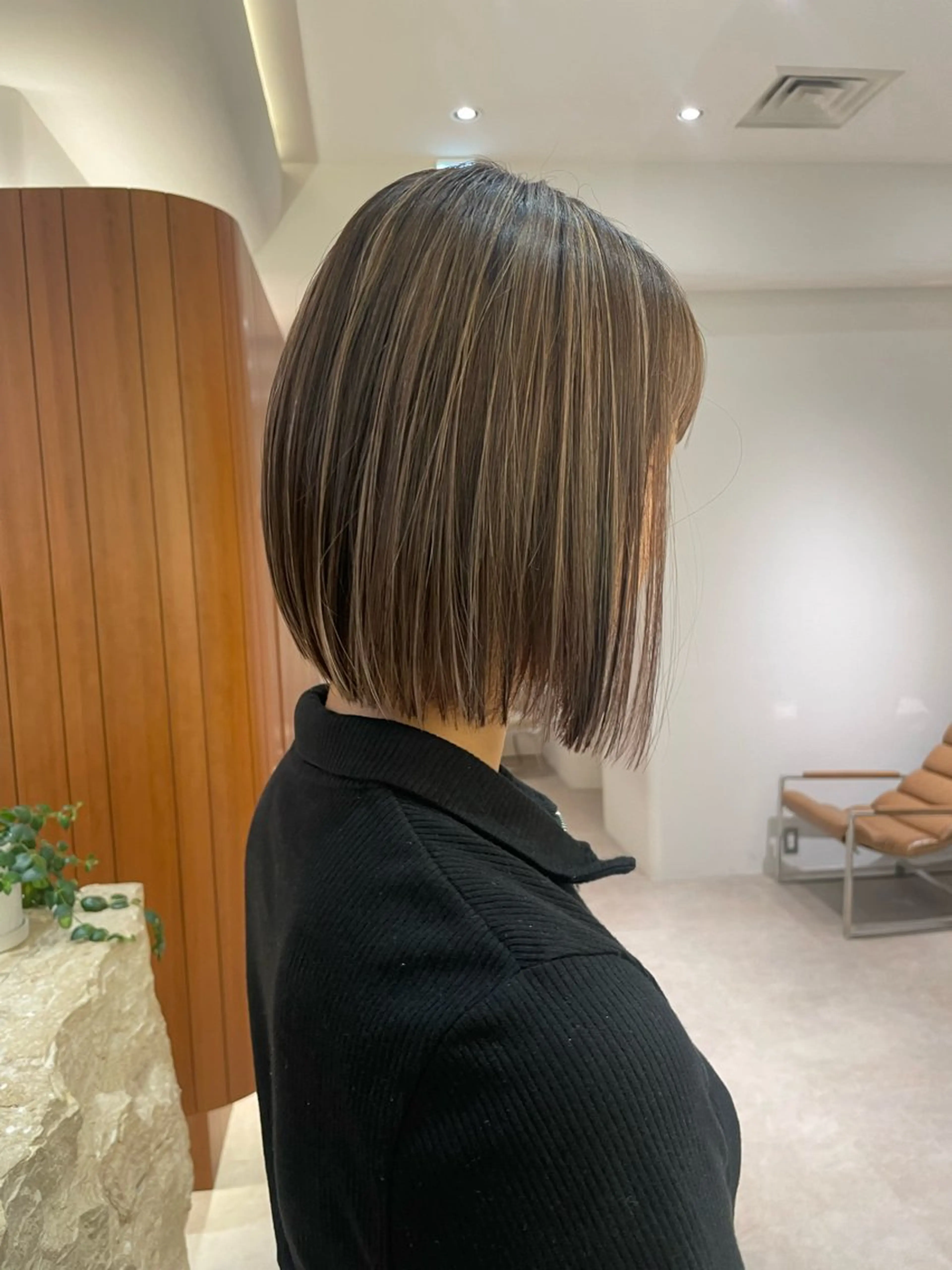 ショート ボブ ハイライト ヘアカラー トリートメント HAVANA MIZUKIのヘアスタイル