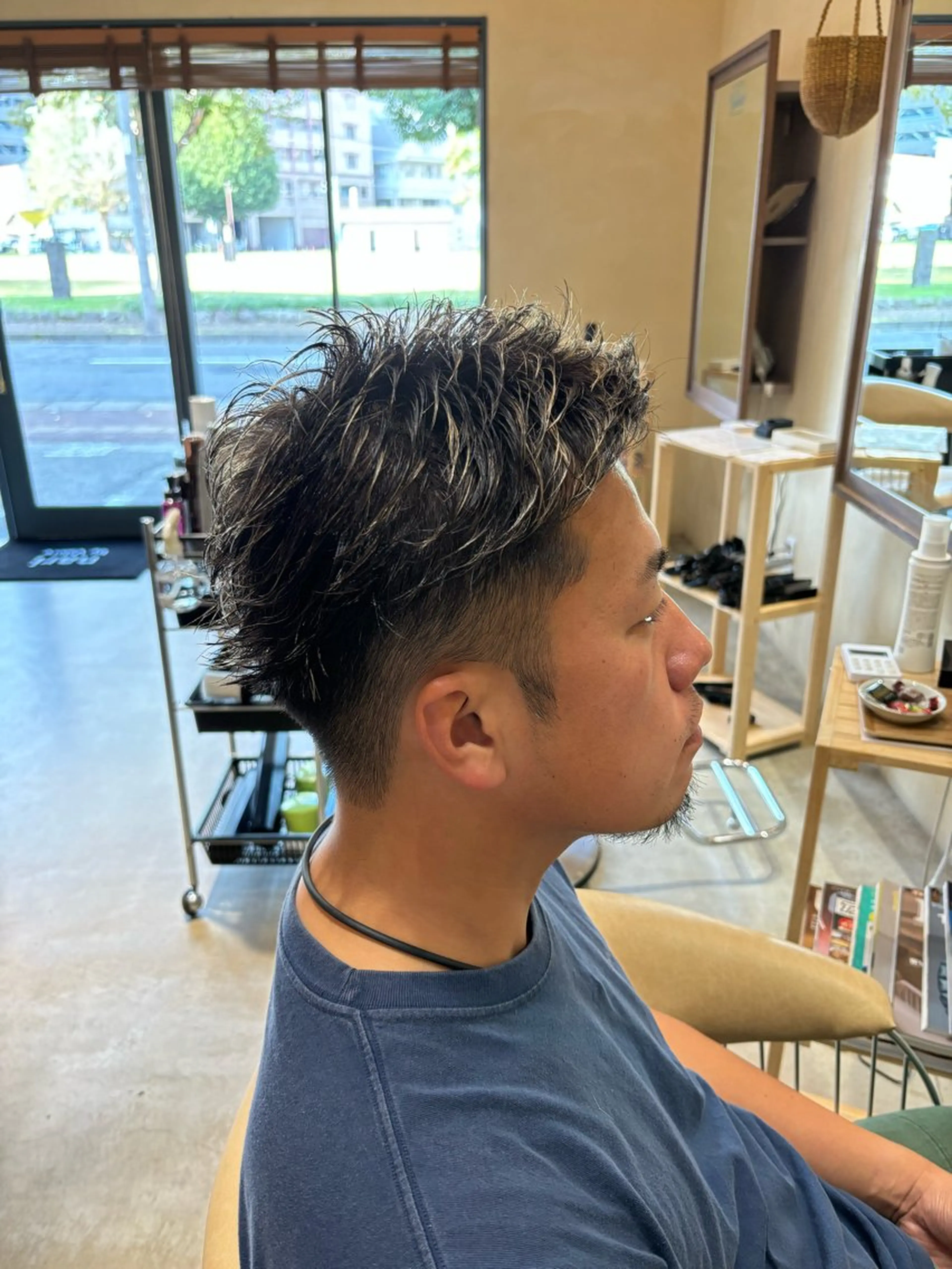 ショート メンズ カット パーマ 鹿児島 TSUBASAのヘアスタイル