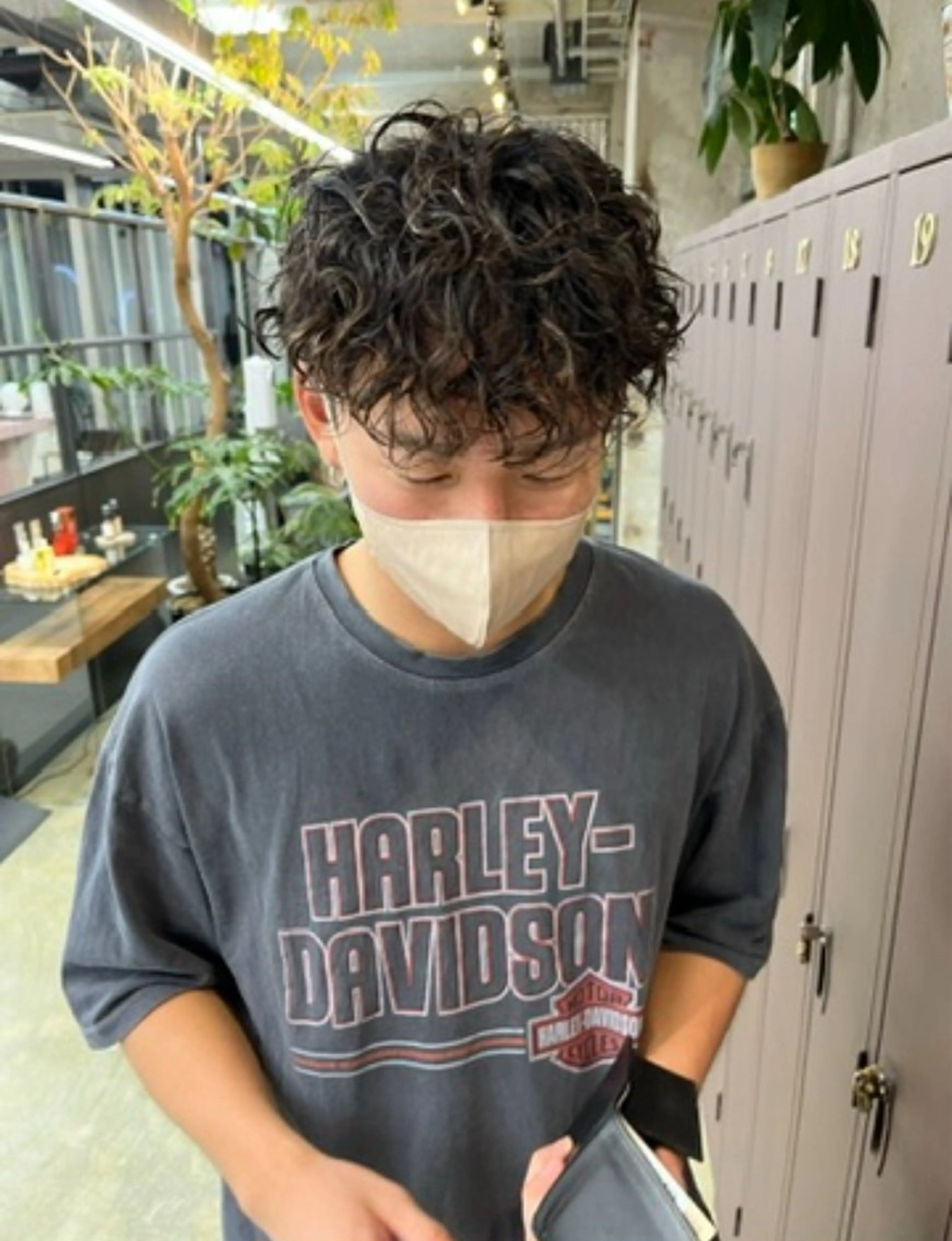 ショート パーマ ナガノリノ /ボブ/ ベージュ/暖色のヘアスタイル