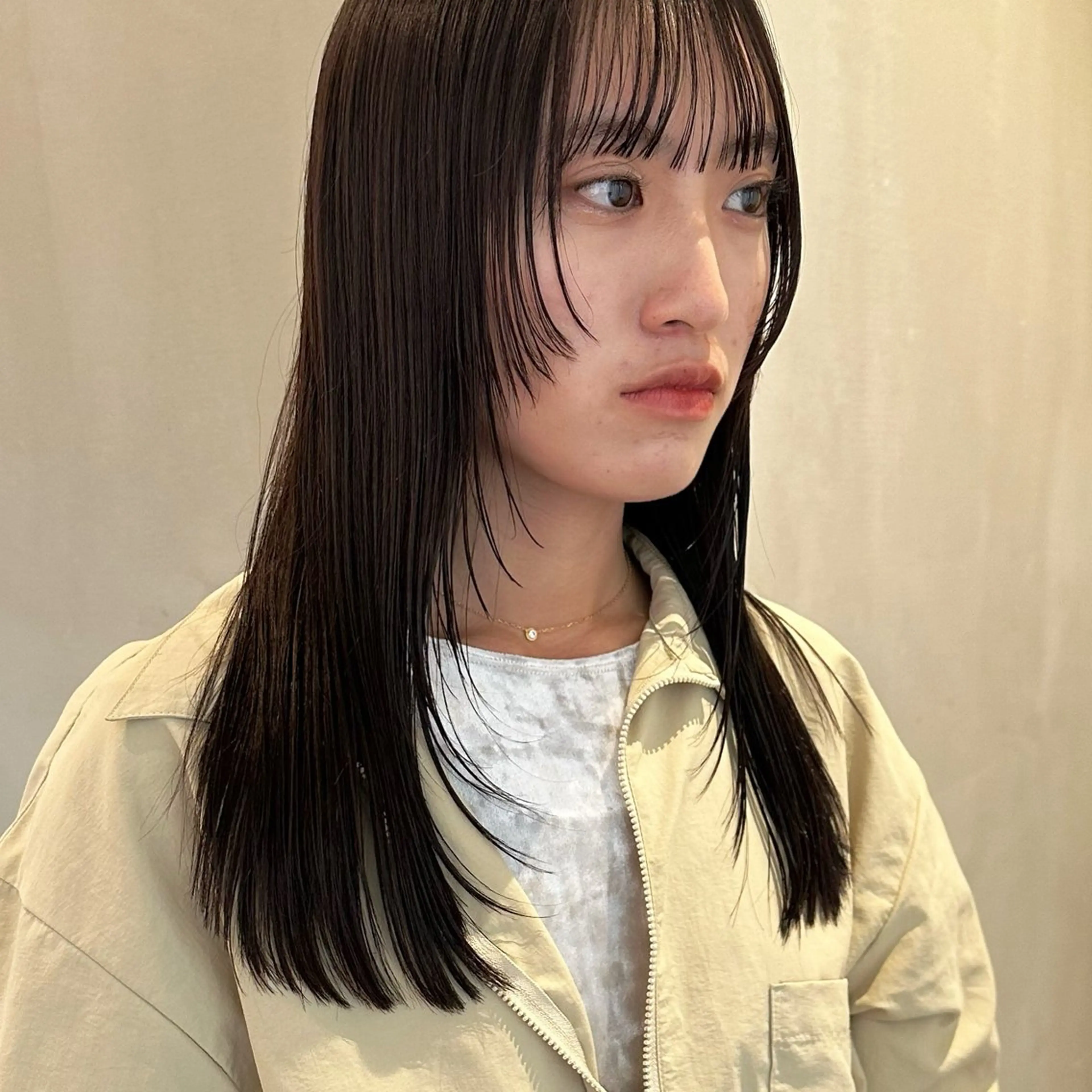 セミロング カット ヘアカラー トリートメント ハタケナカ コトネのヘアスタイル