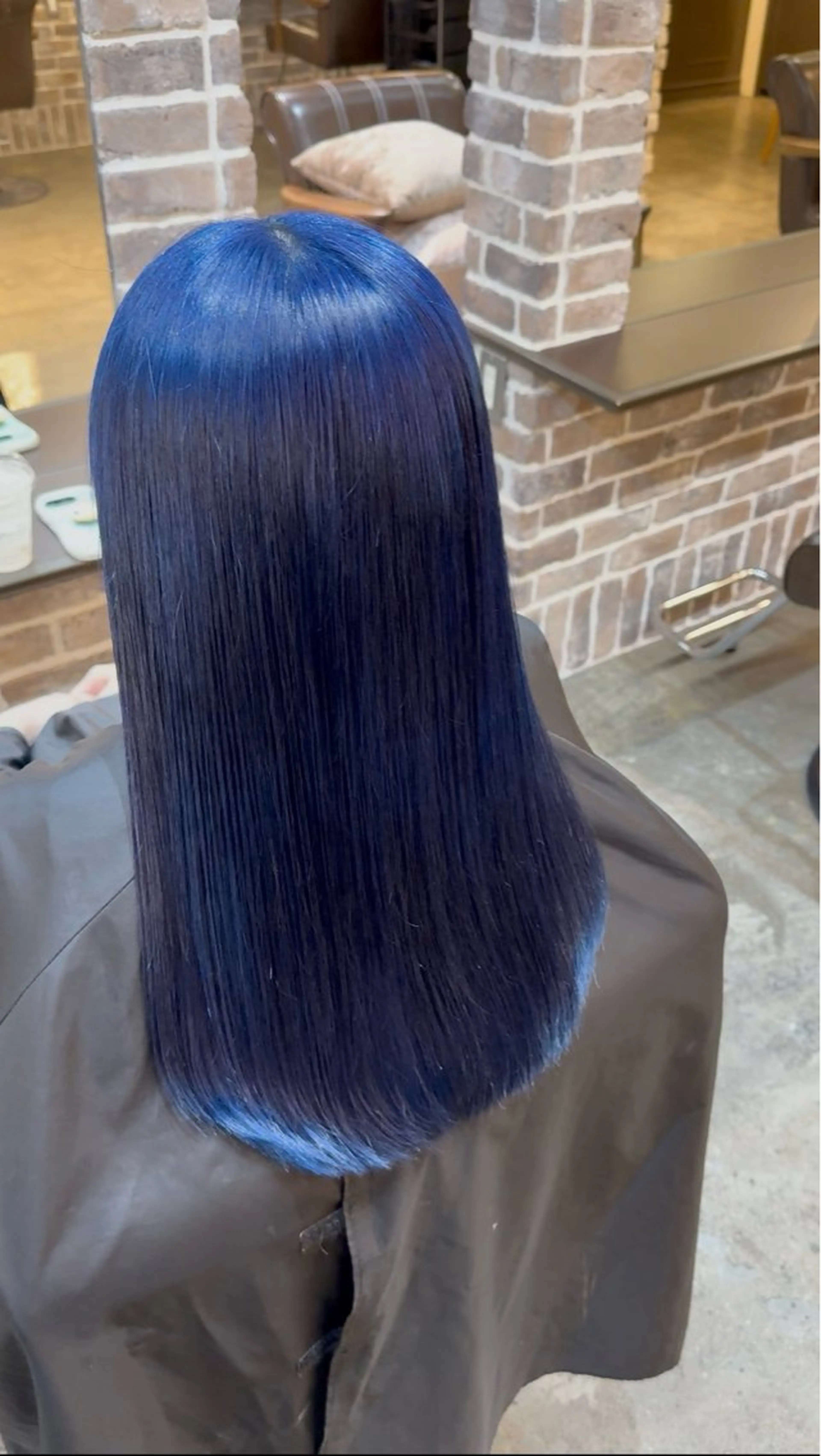 ロング カラー ブリーチ ブルーカラー ネイビーカラー カット ヘアカラー トリートメント ACROあべの店所属・艶カラー/インナー /グラデ/大西小百合のヘアスタイル