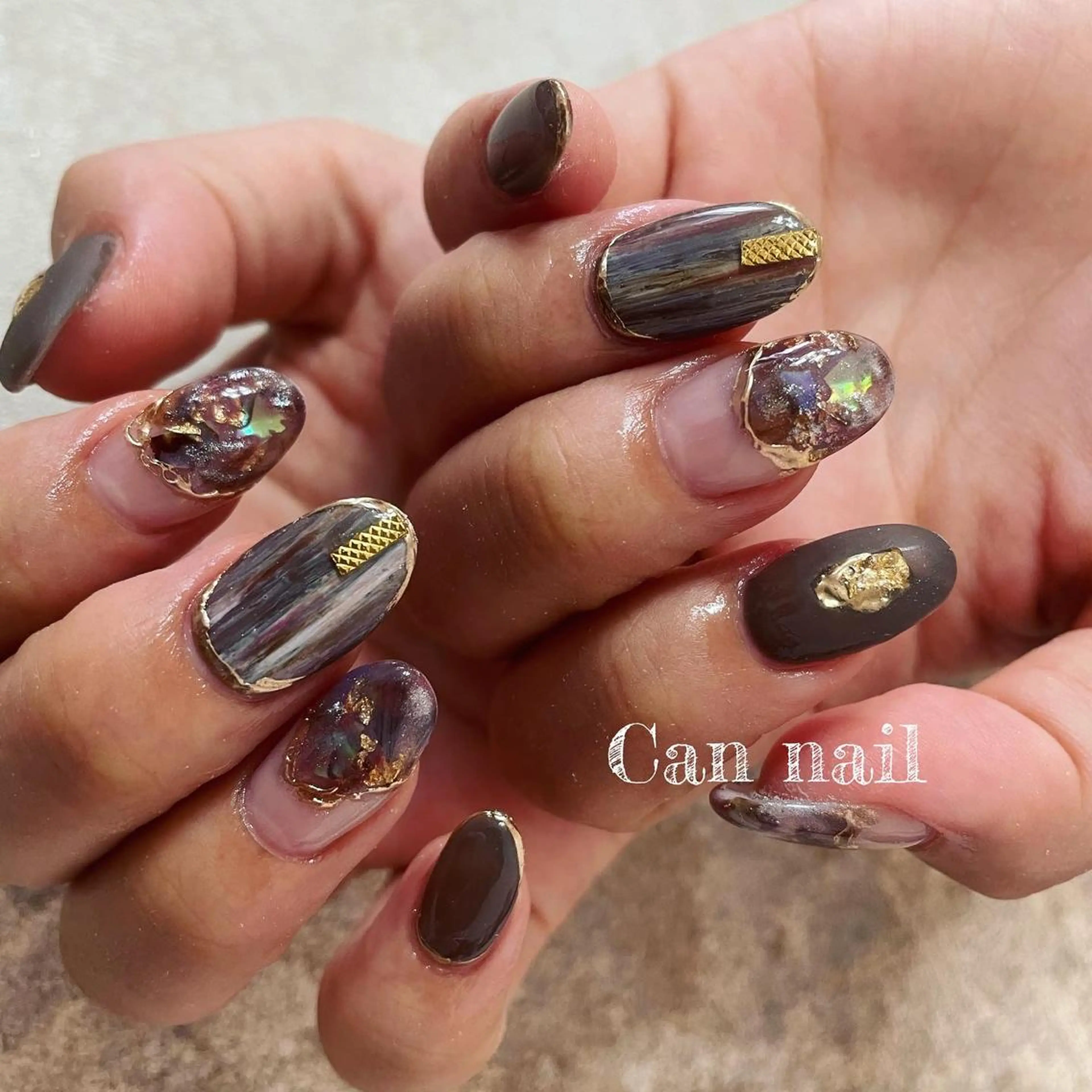 セミロング ネイル ハンドネイル Parfum パルファンのネイルデザイン