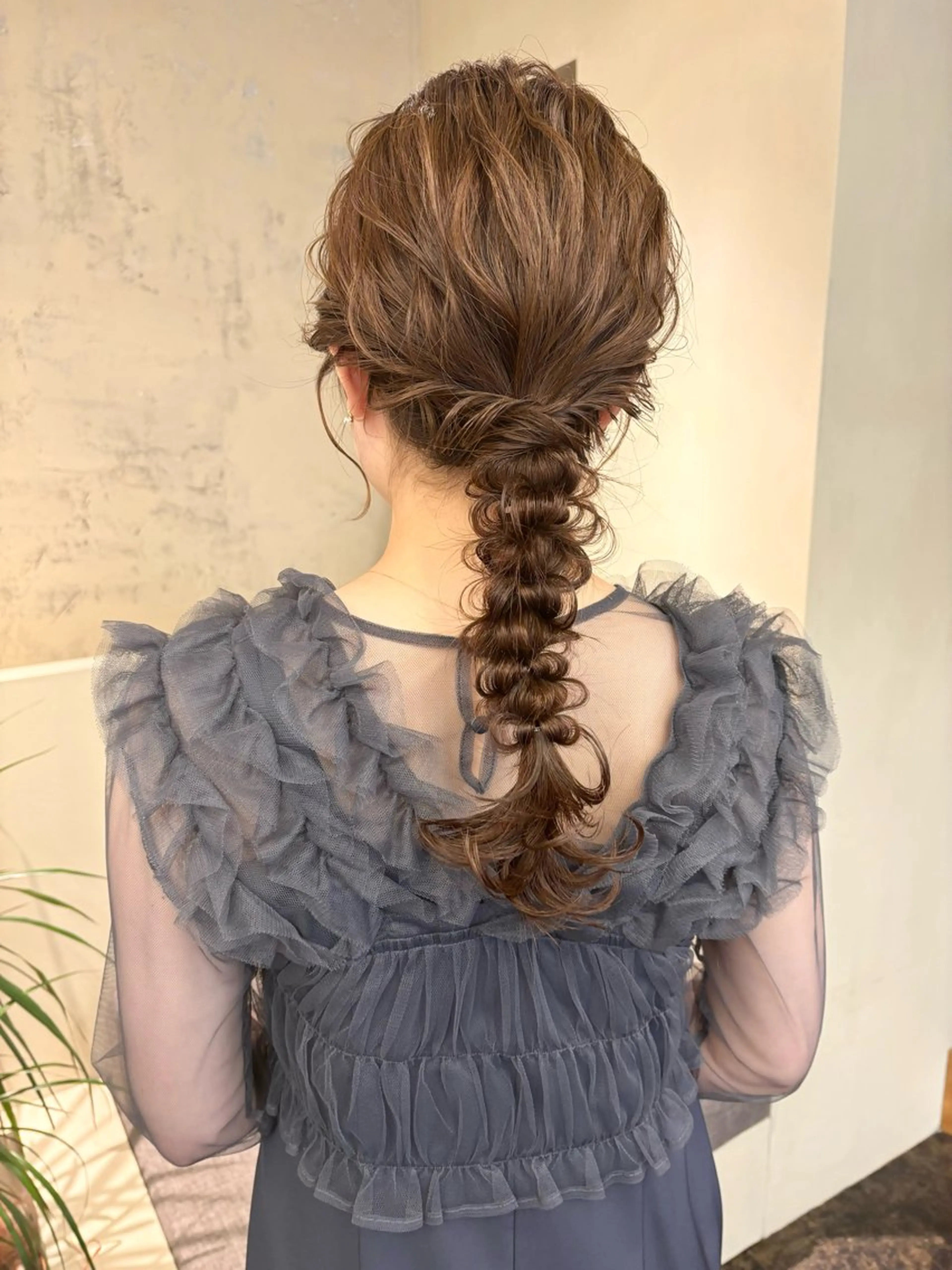 セミロング ヘアアレンジ ヘアセット 武田美空🐇 ボブ/暖色カラー🌷のヘアスタイル