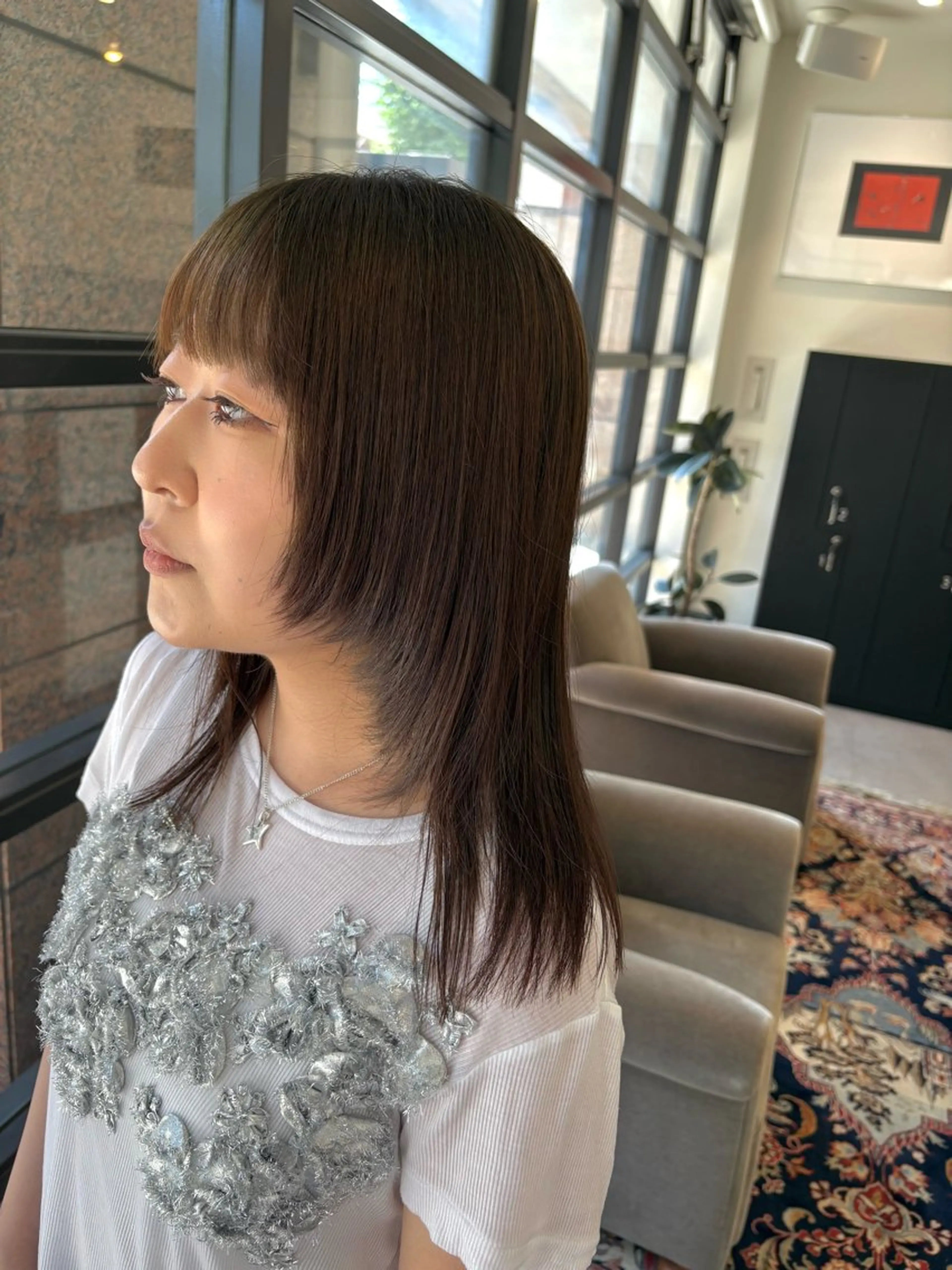 セミロング 顔まわりレイヤー 顔周りカット レイヤーカット Cos&Co. BeautySalon所属・🌟横浜美容室🌟 土岐聖のヘアスタイル