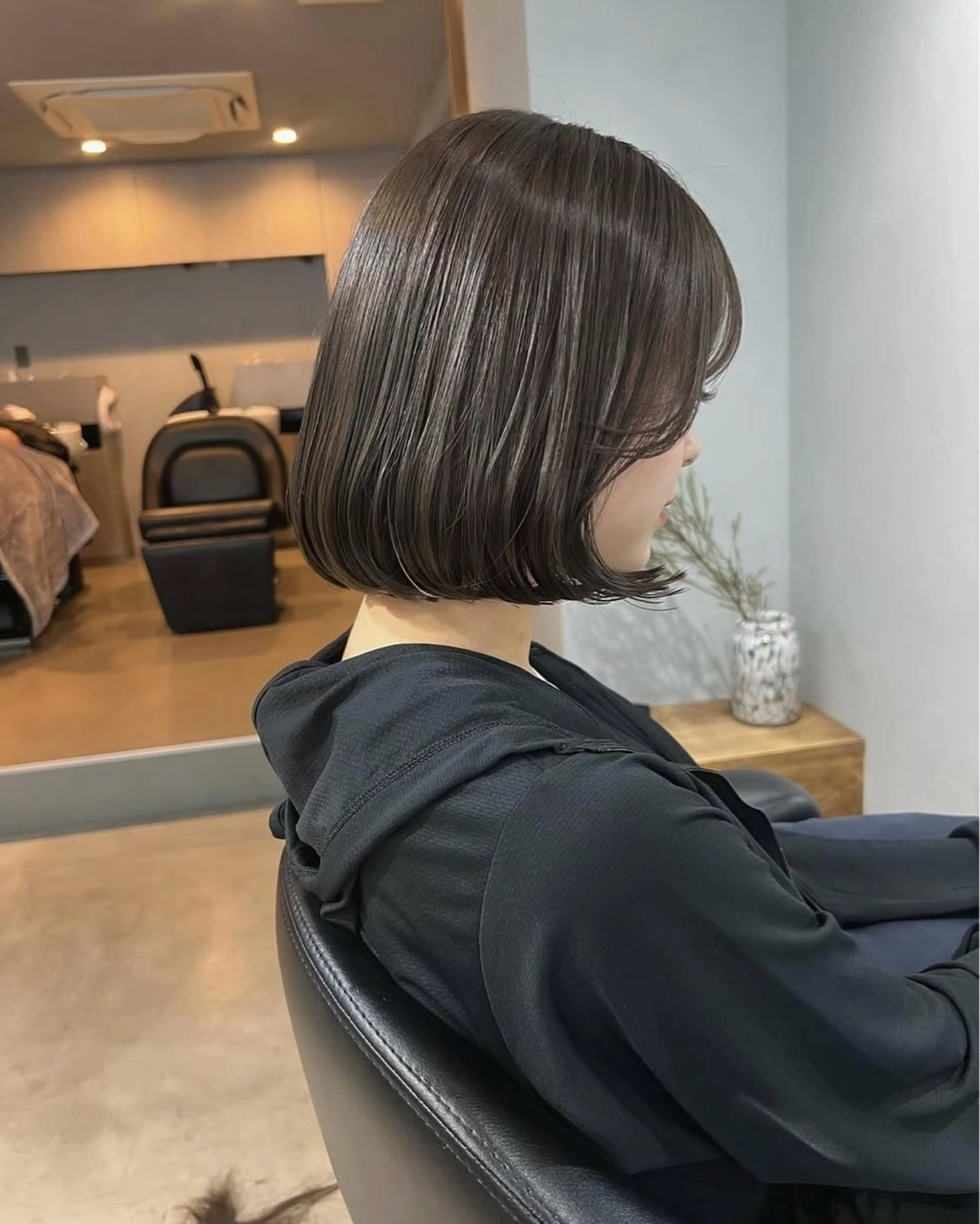ミディアム カラー カット ヘアカラー 【arc】akane オリーブ/ベージュのヘアスタイル