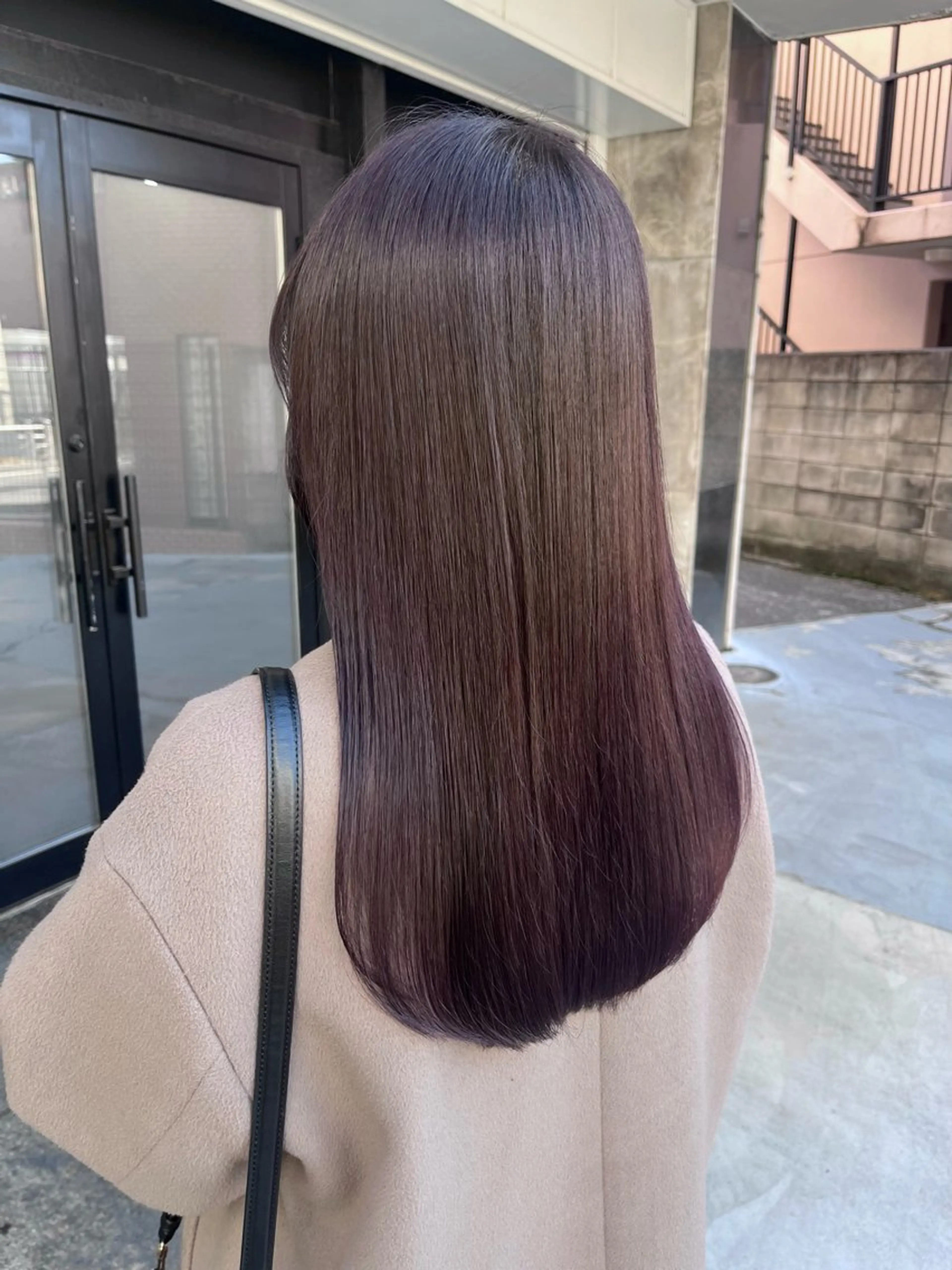セミロング カラー ブラウンカラー ラベンダーカラー ラベンダーブラウン カット ヘアカラー トリートメント 透明感カラー/パーマ 🌀アオノアユミのヘアスタイル