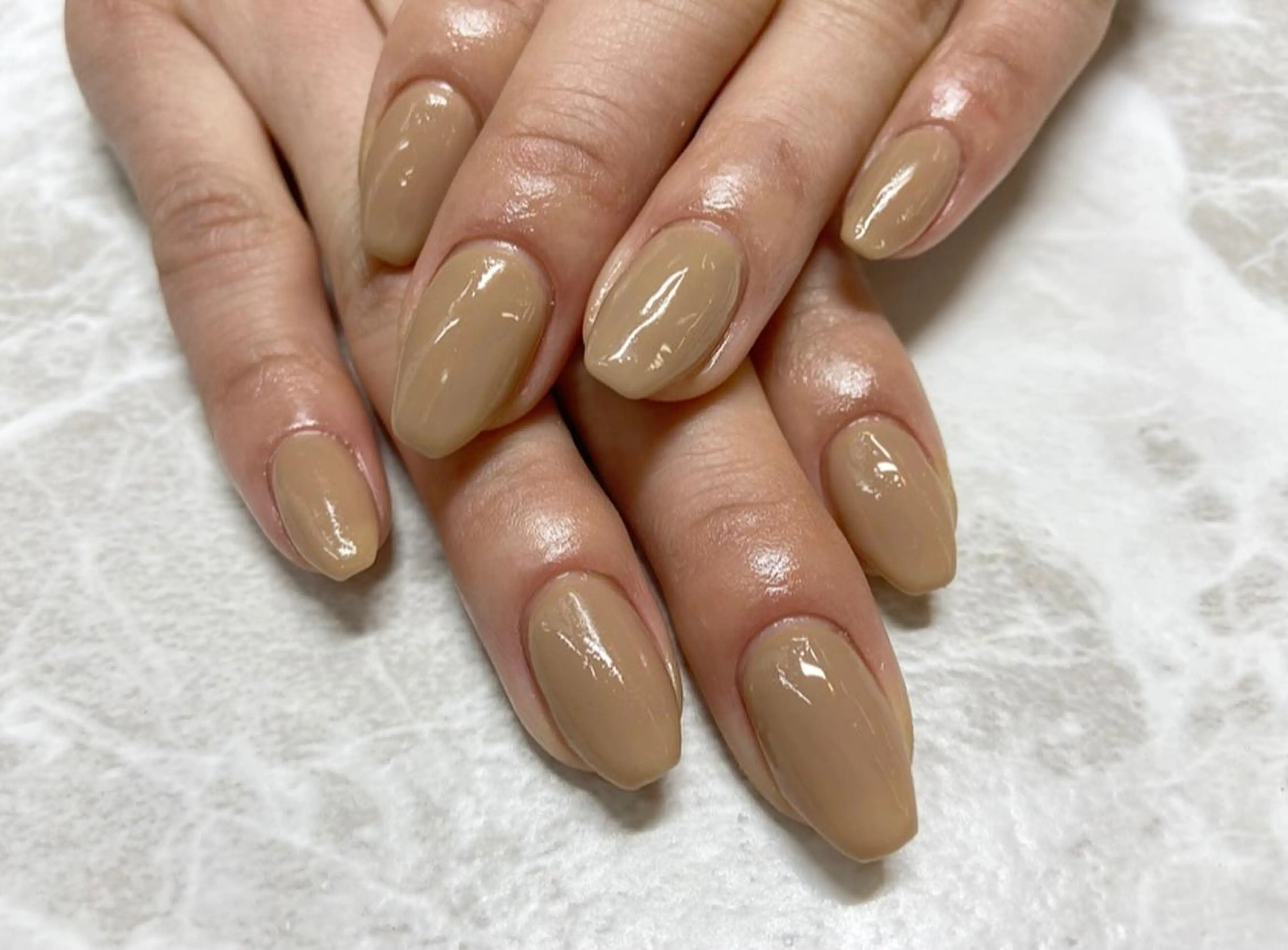 ネイル ラメ(グリッター) ワンカラーネイル 🧸熊谷 かほ🧸のネイルデザイン