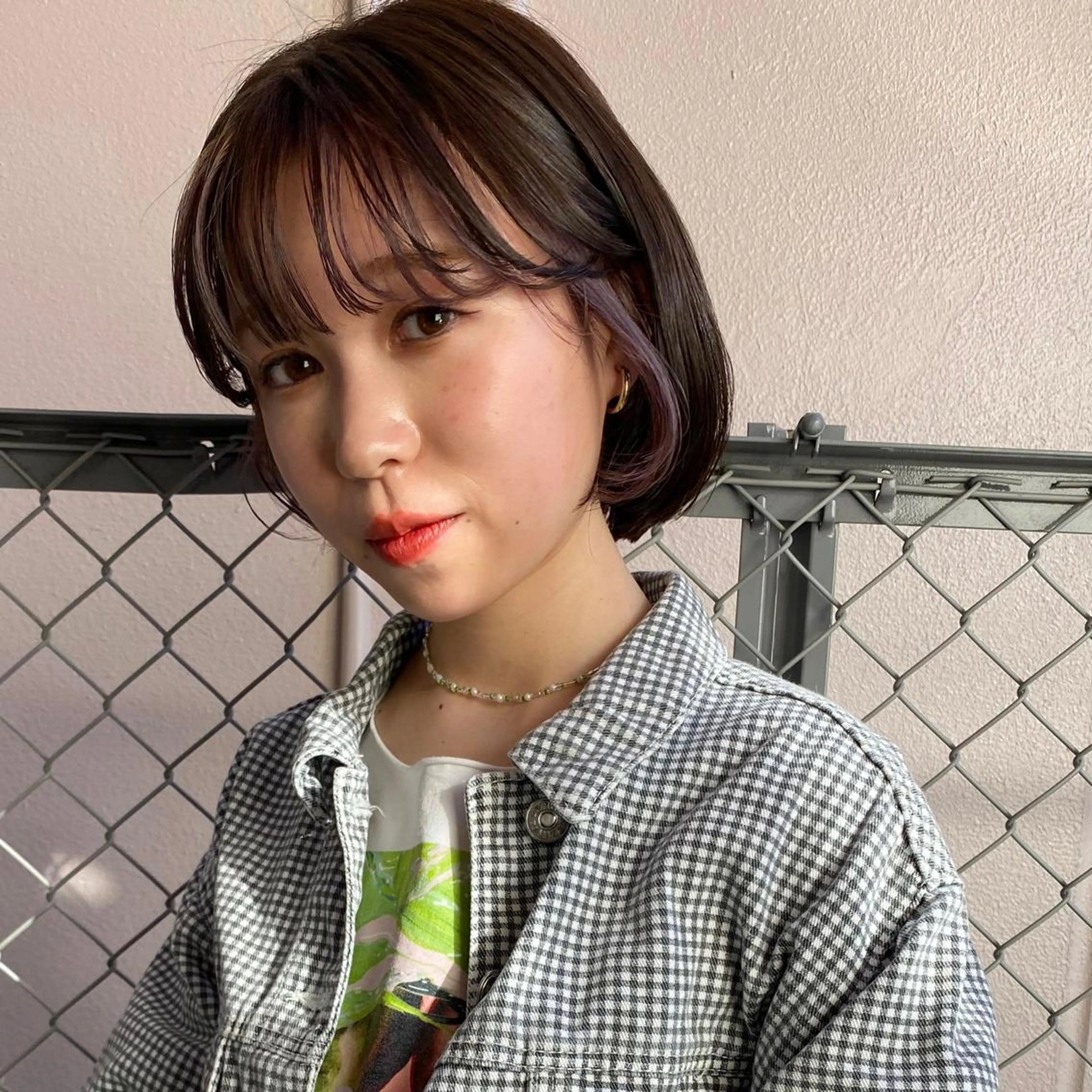 ミディアム カラー バイオレットカラー ボブ irwi/イルウィ所属・miku🎀門前仲町 ブリーチ・レイヤーのヘアスタイル