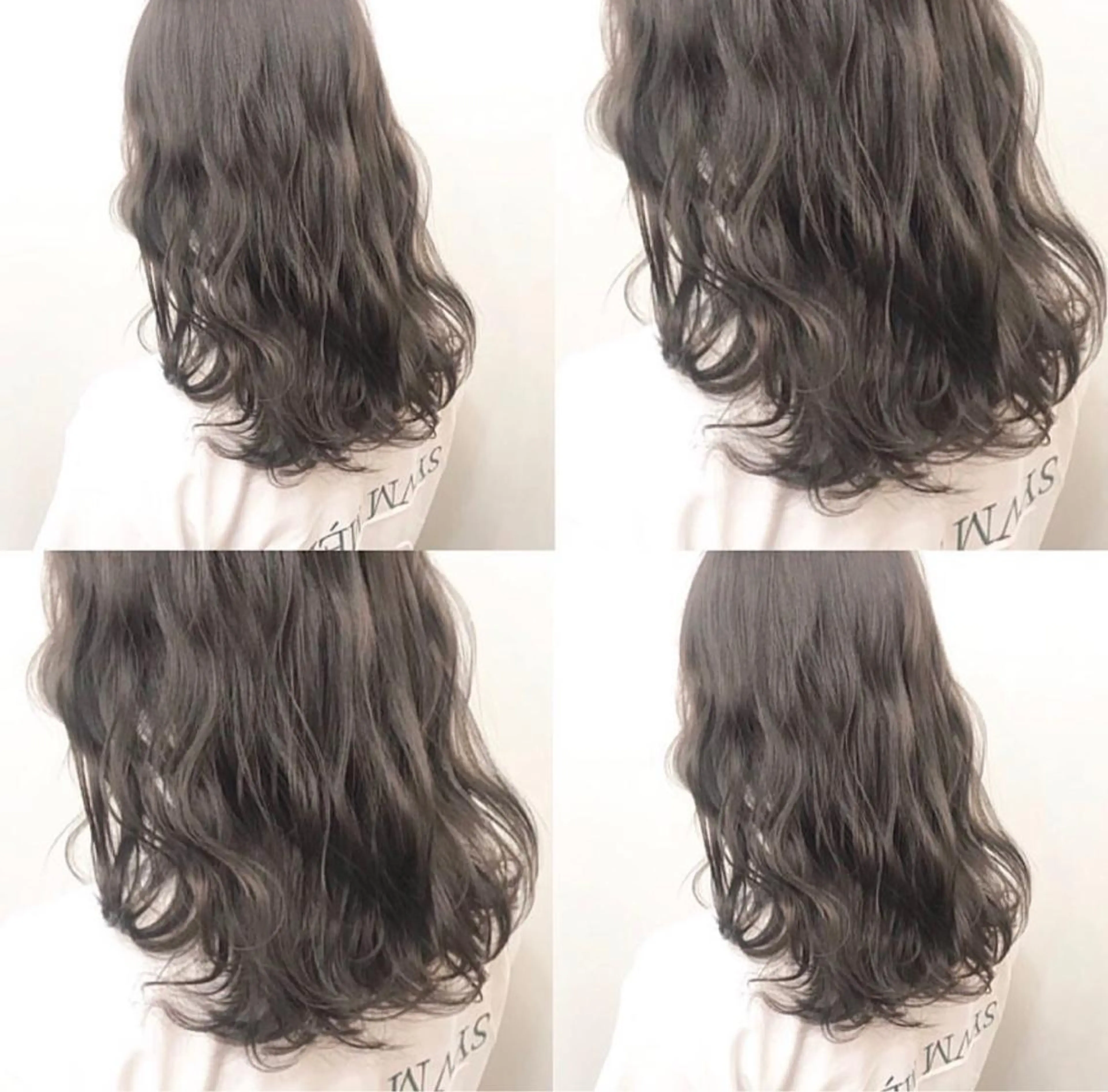 セミロング カラー ヘアアレンジ グレージュ topstylist 芳賀みなみのヘアスタイル