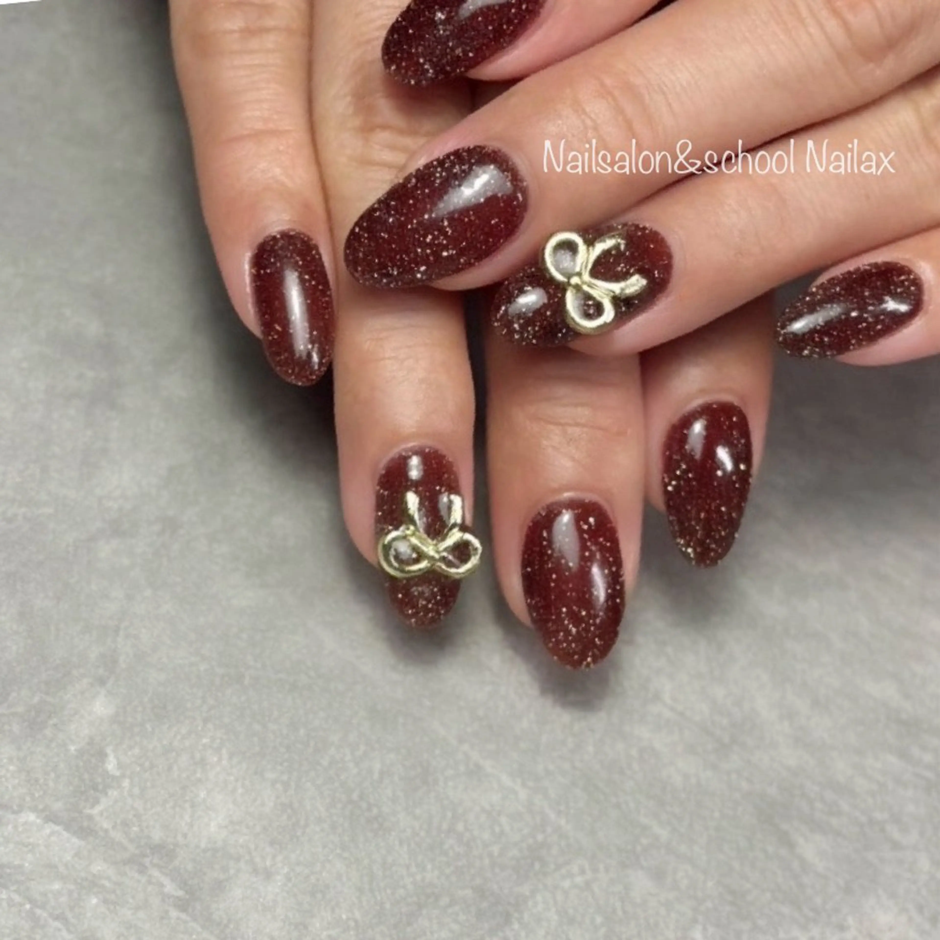 ネイル アートネイル ニュアンスネイル バレンタイン 冬ネイル ハンドネイル nailax YUMIのネイルデザイン