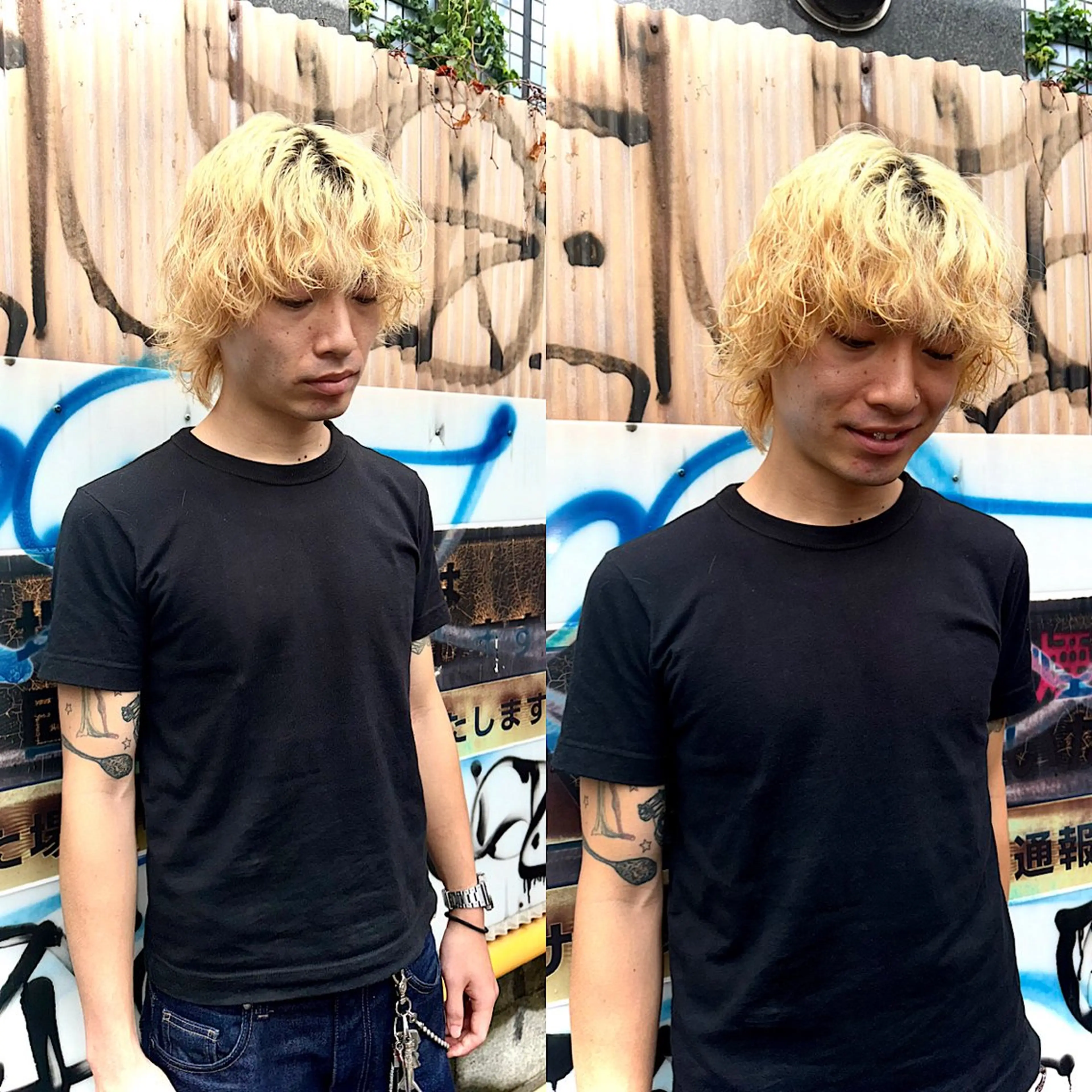 カラー パーマ メンズ デザインカラー⭐︎★ 🐆hyoma🐆のヘアスタイル