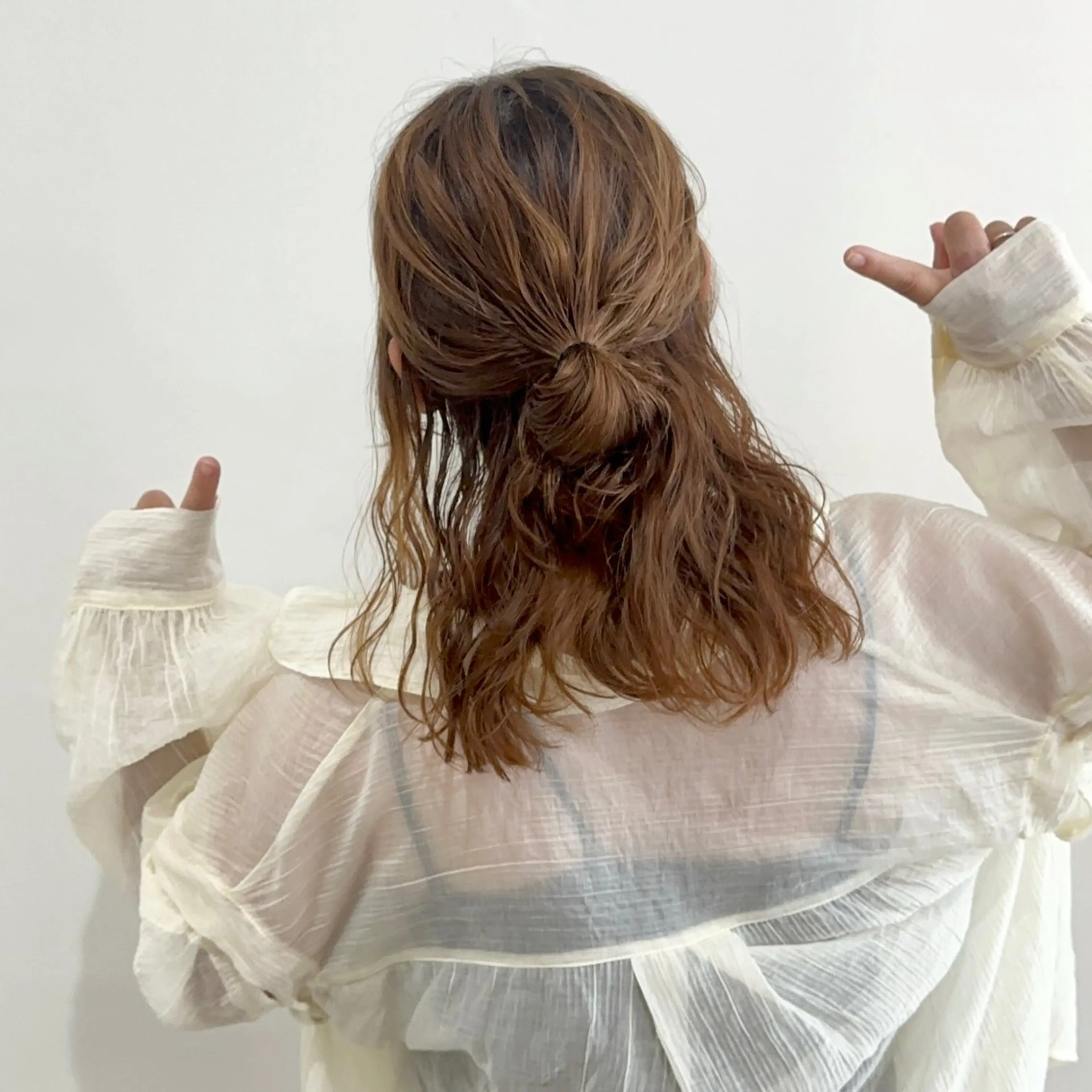 ミディアム カラー パーマ お洒落パーマ/ 艶カラー/michiのヘアスタイル