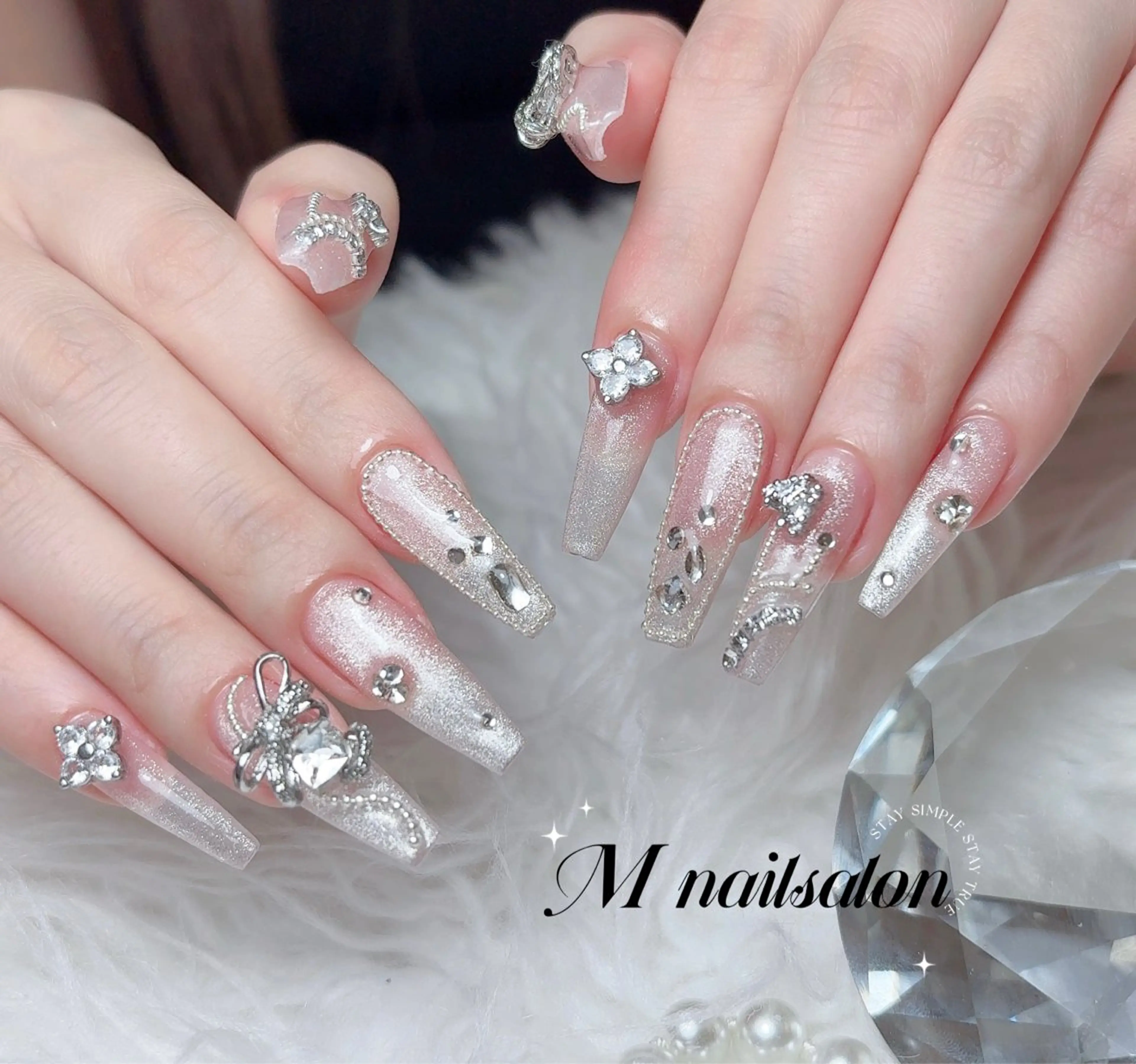 ネイル ハンドネイル M🌷nail 長さだし専門店のネイルデザイン